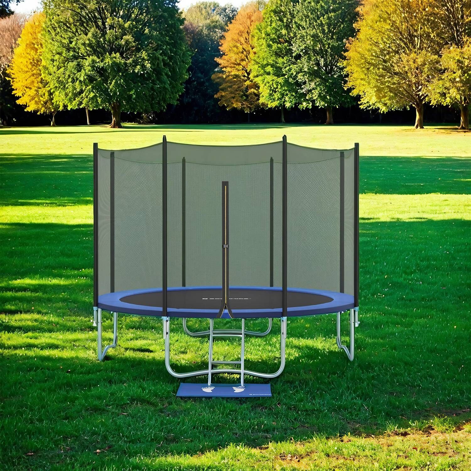 Trampolino 183 cm, trampolino da giardino, con rete di sicurezza 1