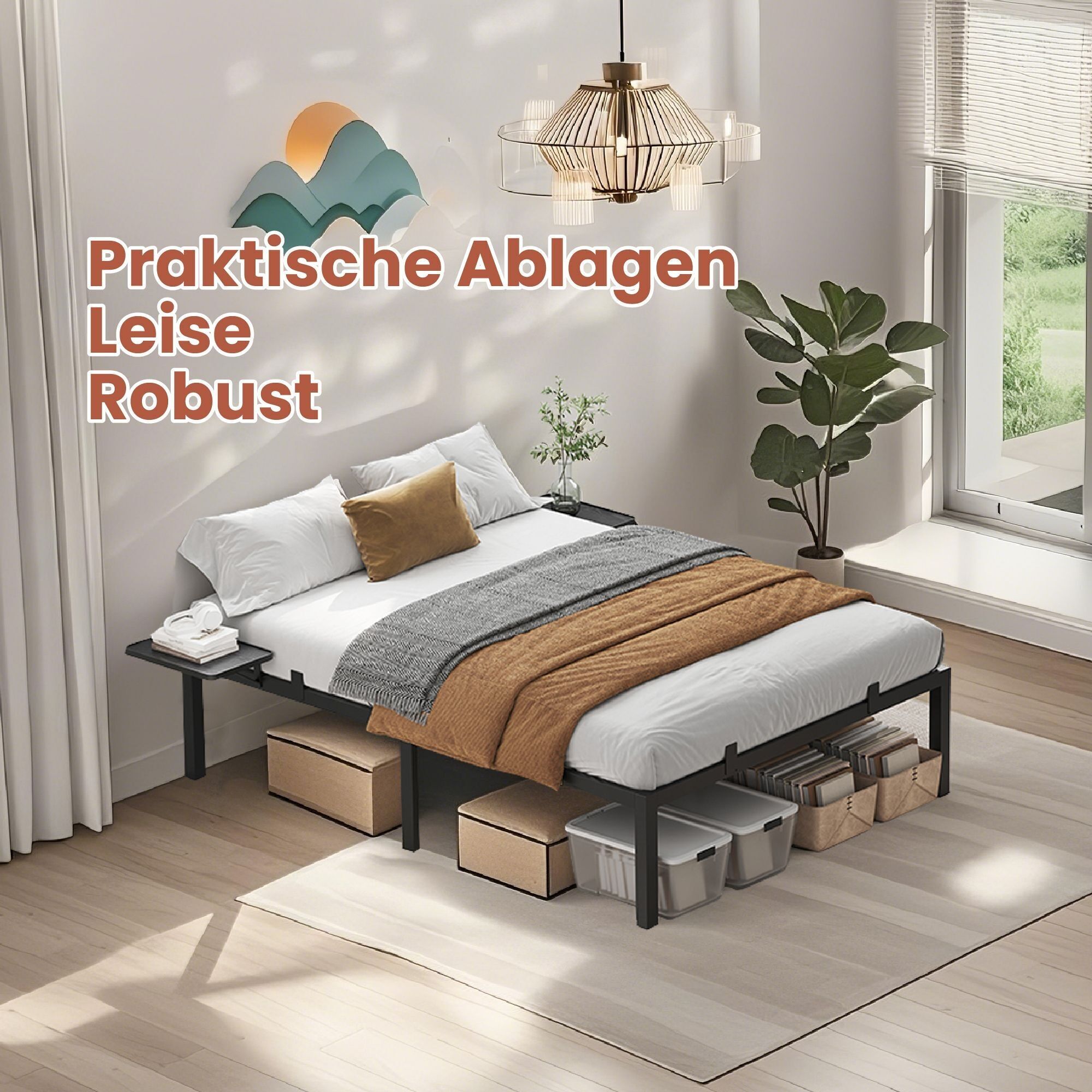 Struttura letto, 140 x 190 cm, struttura letto