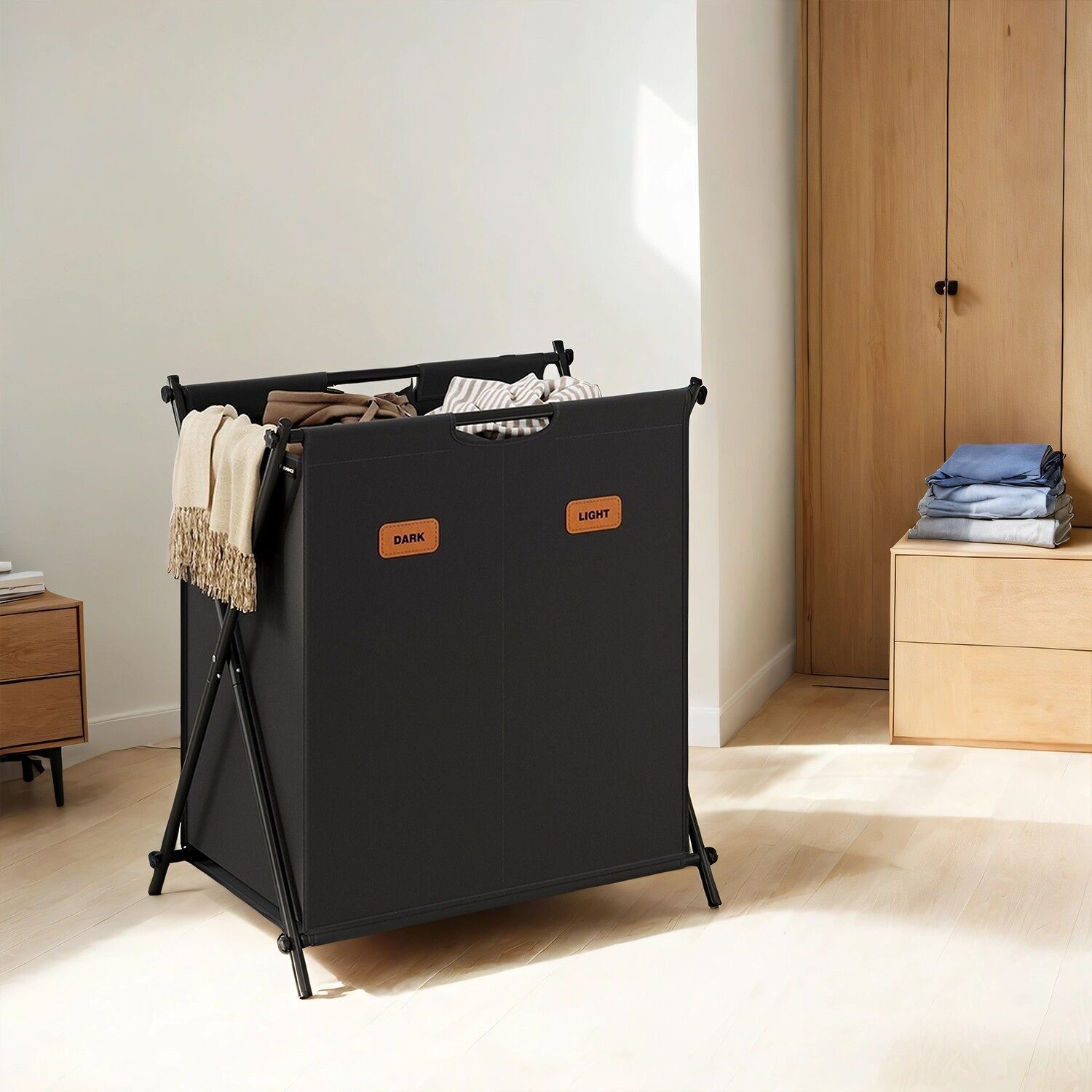 Cesto portabiancheria, raccoglitore per biancheria da 115 litri, scatola per biancheria - 60 x 40 x 66 cm