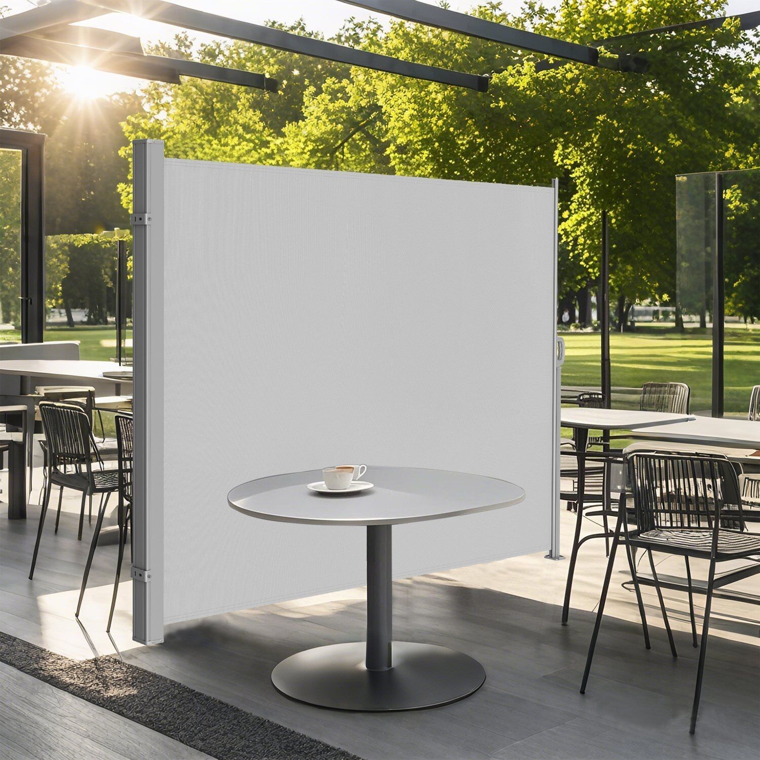 Tendalino laterale con cassonetto in acciaio, antiruggine, utilizzabile - 200 x 350 cm