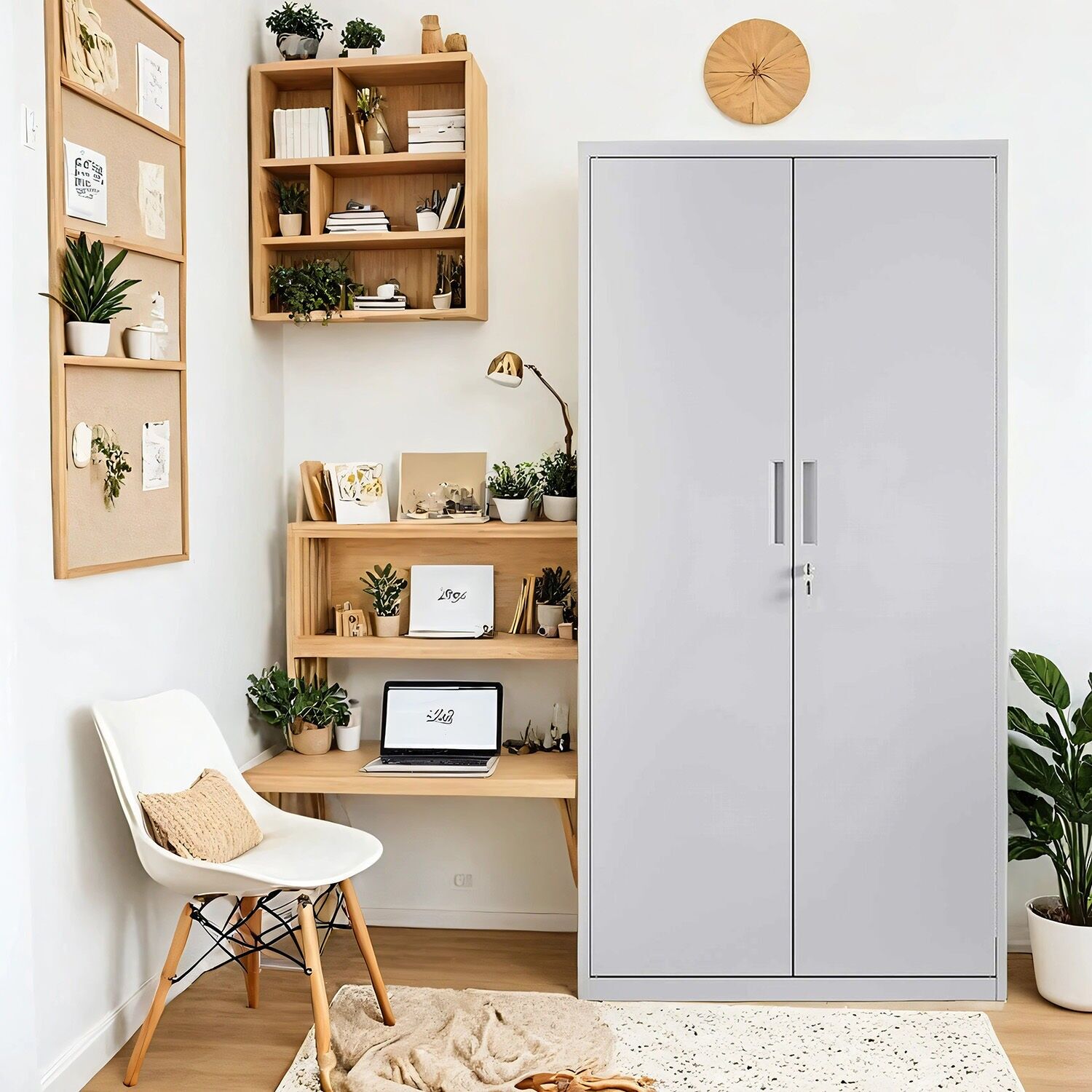 Mobiletto portadocumenti, mobiletto multifunzionale, mobiletto portaoggetti - 40 x 80 x 180 cm 2