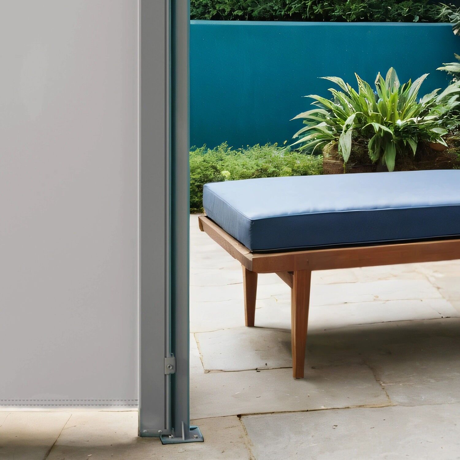 Supporto di terra per pali per tende da sole, adatto solo per tende da sole laterali in alluminio Mooistoerwonen - 9,6 x 9,6 x 1,3 cm 1