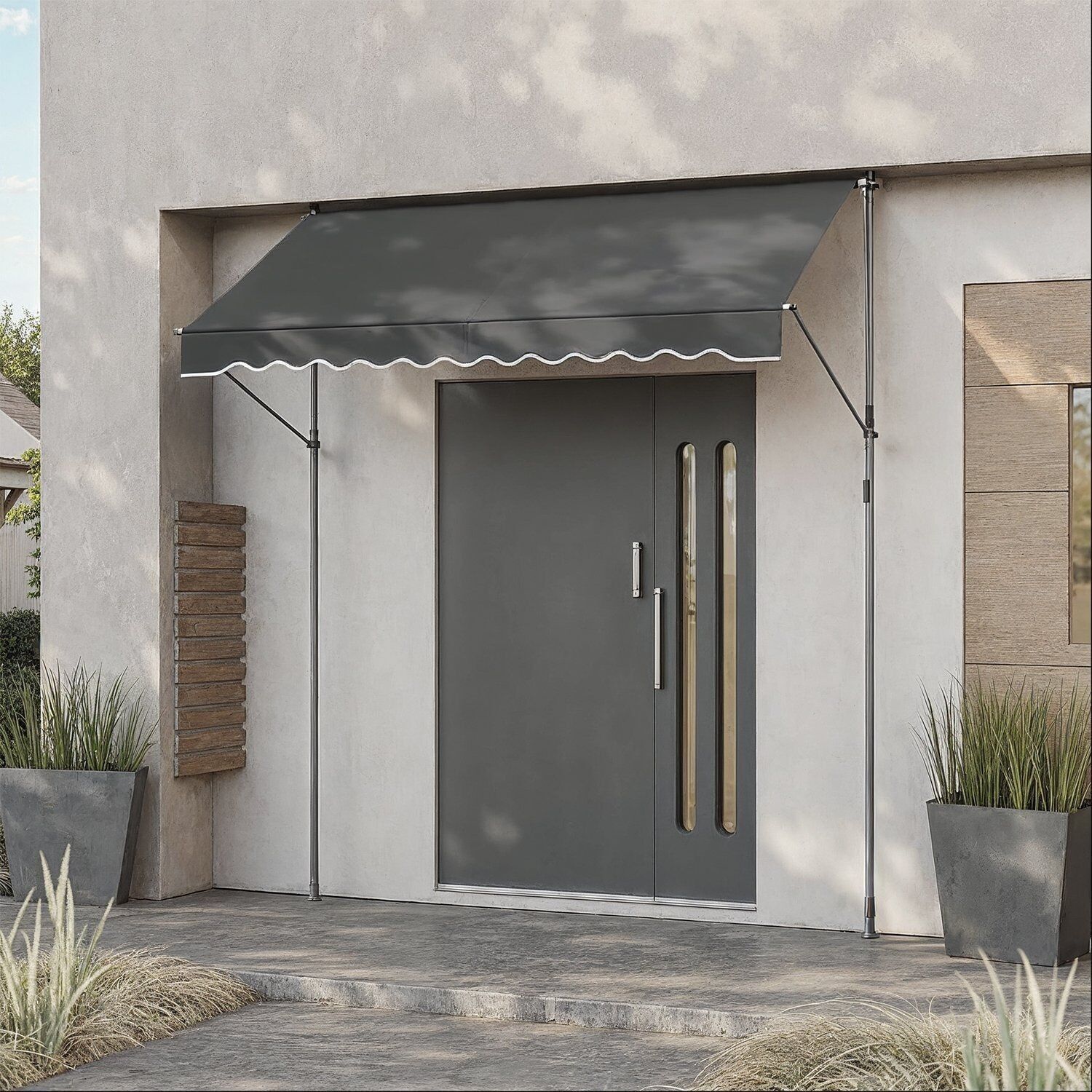 Tenda da sole a morsetto per balcone regolabile in altezza - 400 x 120 cm 7