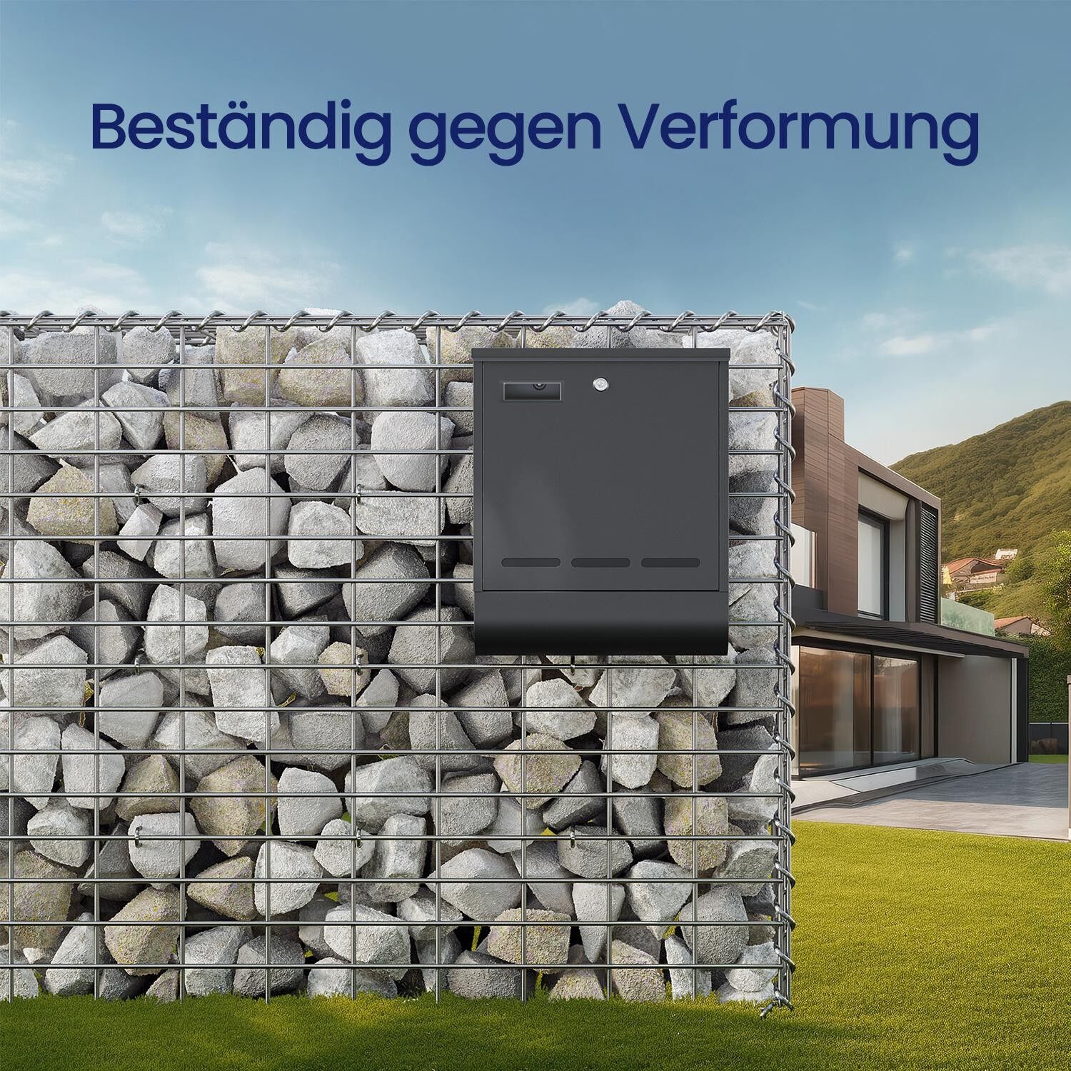 Cesto gabbione, cesto metallico per pietre con maglia da 5 x 10 cm per mattoni, zincato 1