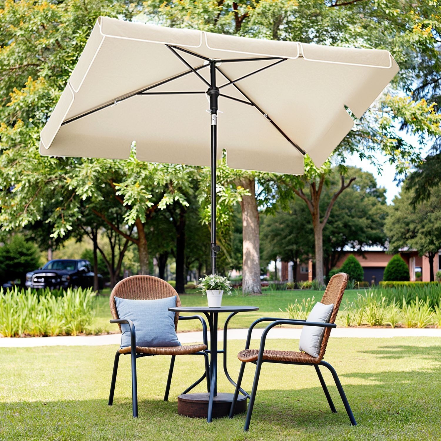 Ombrellone 230 x 150 cm, protezione solare UPF 50+, protezione solare 1