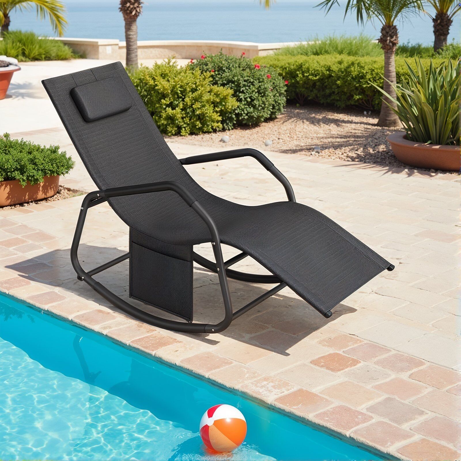 Sedia a dondolo, 151 x 56 x 90 cm, sdraio