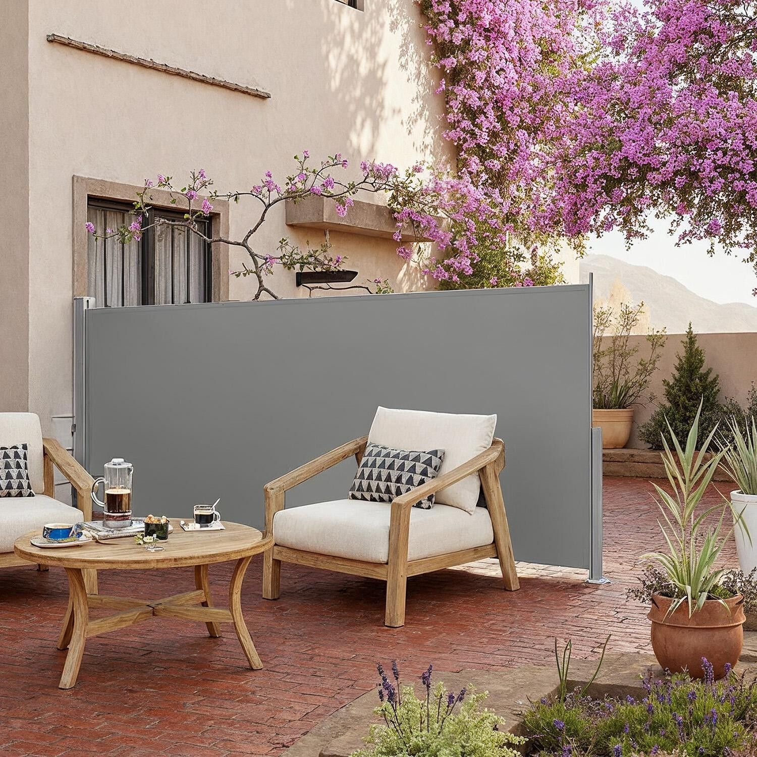 Tendalino laterale con cassonetto in acciaio, antiruggine, utilizzabile - 300,1 x 140,1 cm