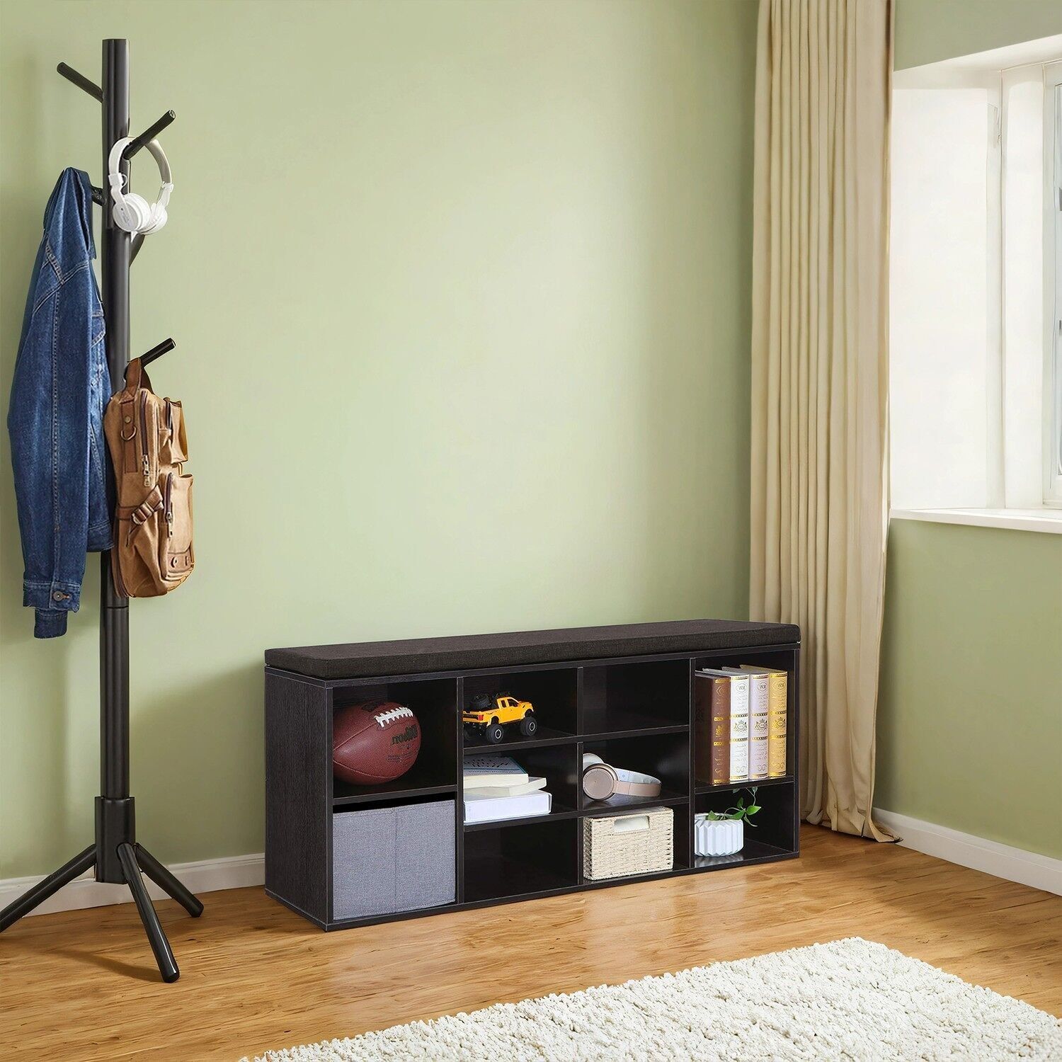 Panca portascarpe, scarpiera, panca - 30,1 x 104,1 x 48,1 cm