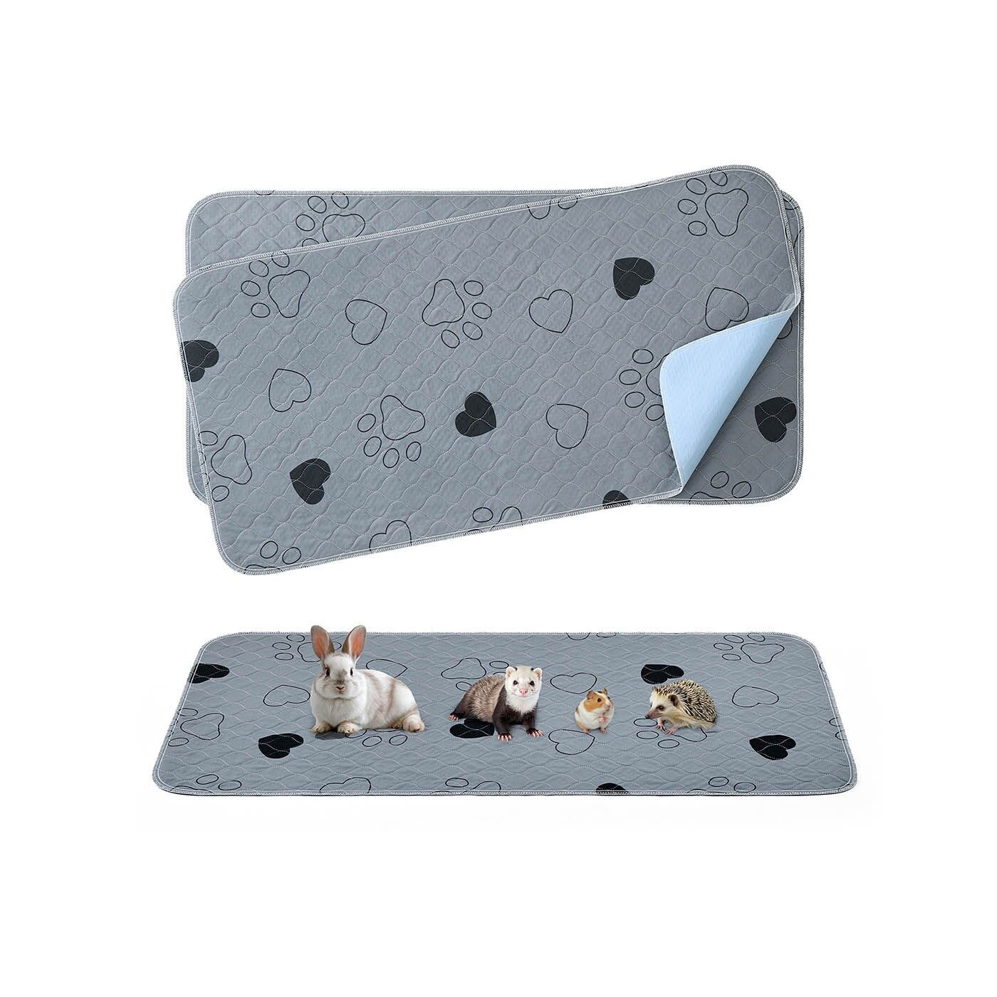 Tappetini lavabili per cuccioli 122 x 61 cm set da 2 antiscivolo grigio