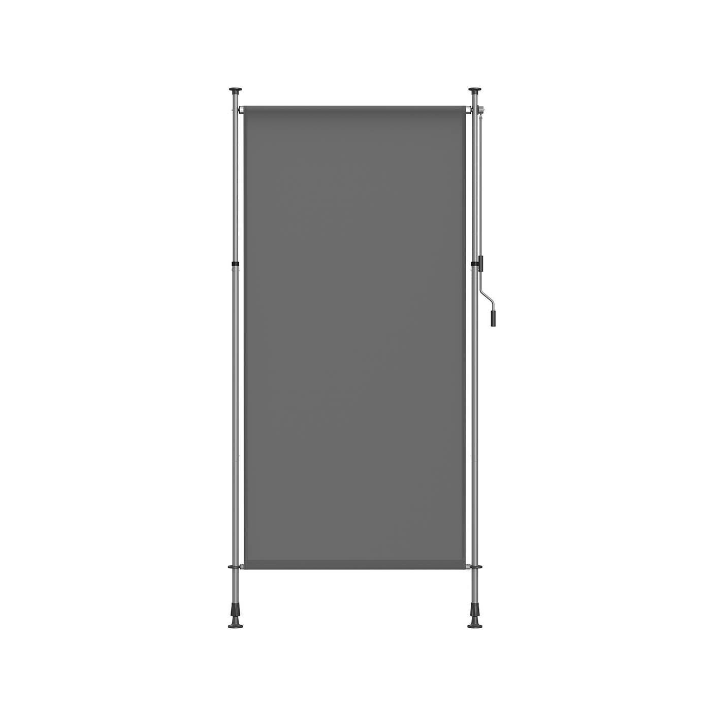 Tenda da sole verticale regolabile in altezza 120 x (220-300) cm grigio antracite
