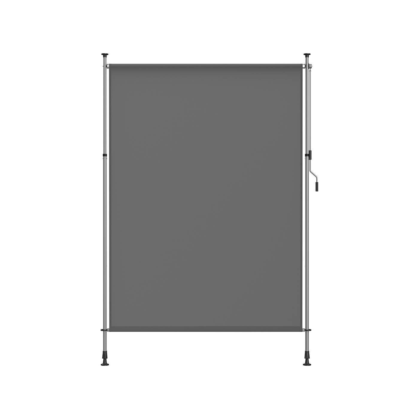 Tenda da sole verticale regolabile in altezza 200 x (220-300) cm grigio antracite