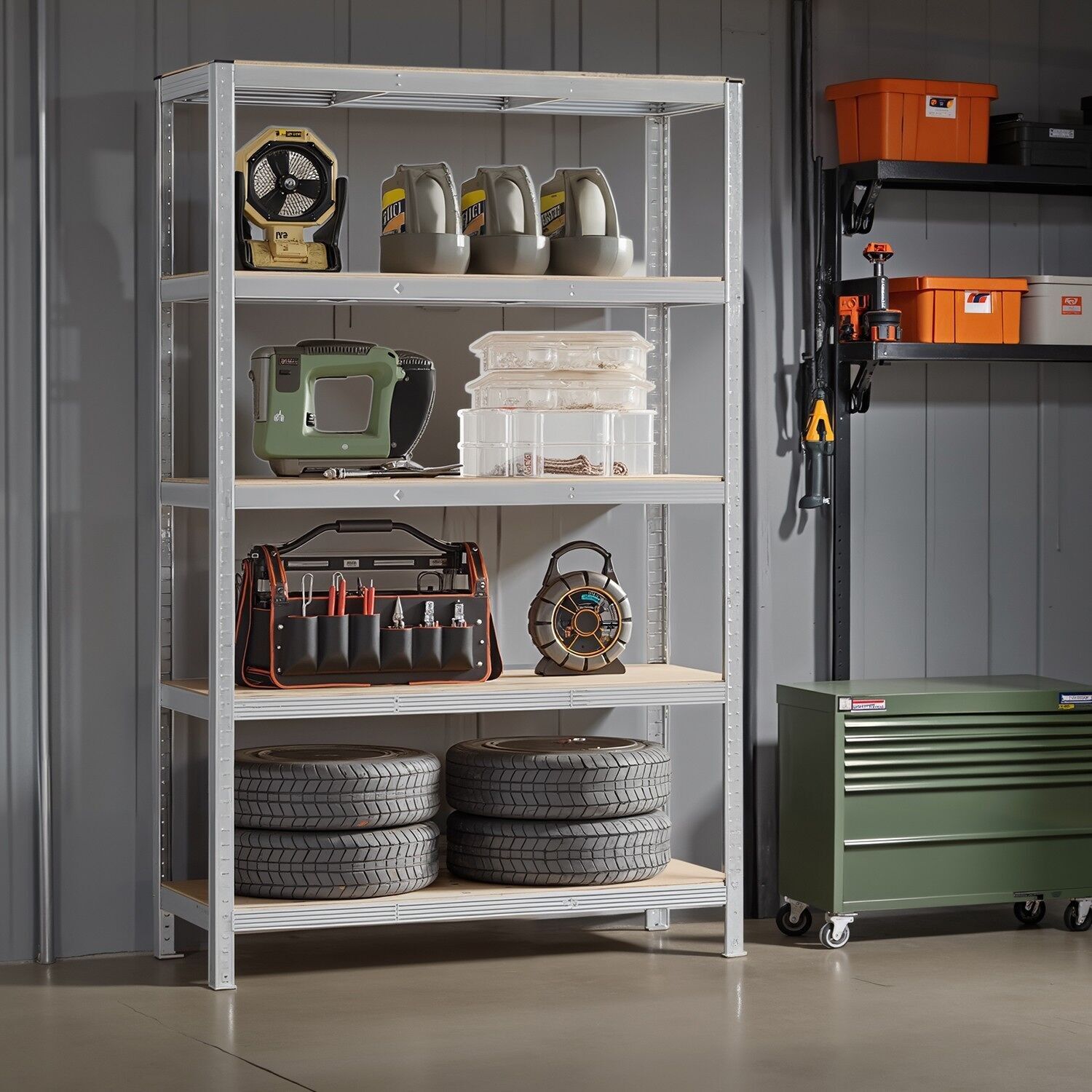 Scaffale portaoggetti, 60 x 120 x 200 cm, scaffale per carichi pesanti 1