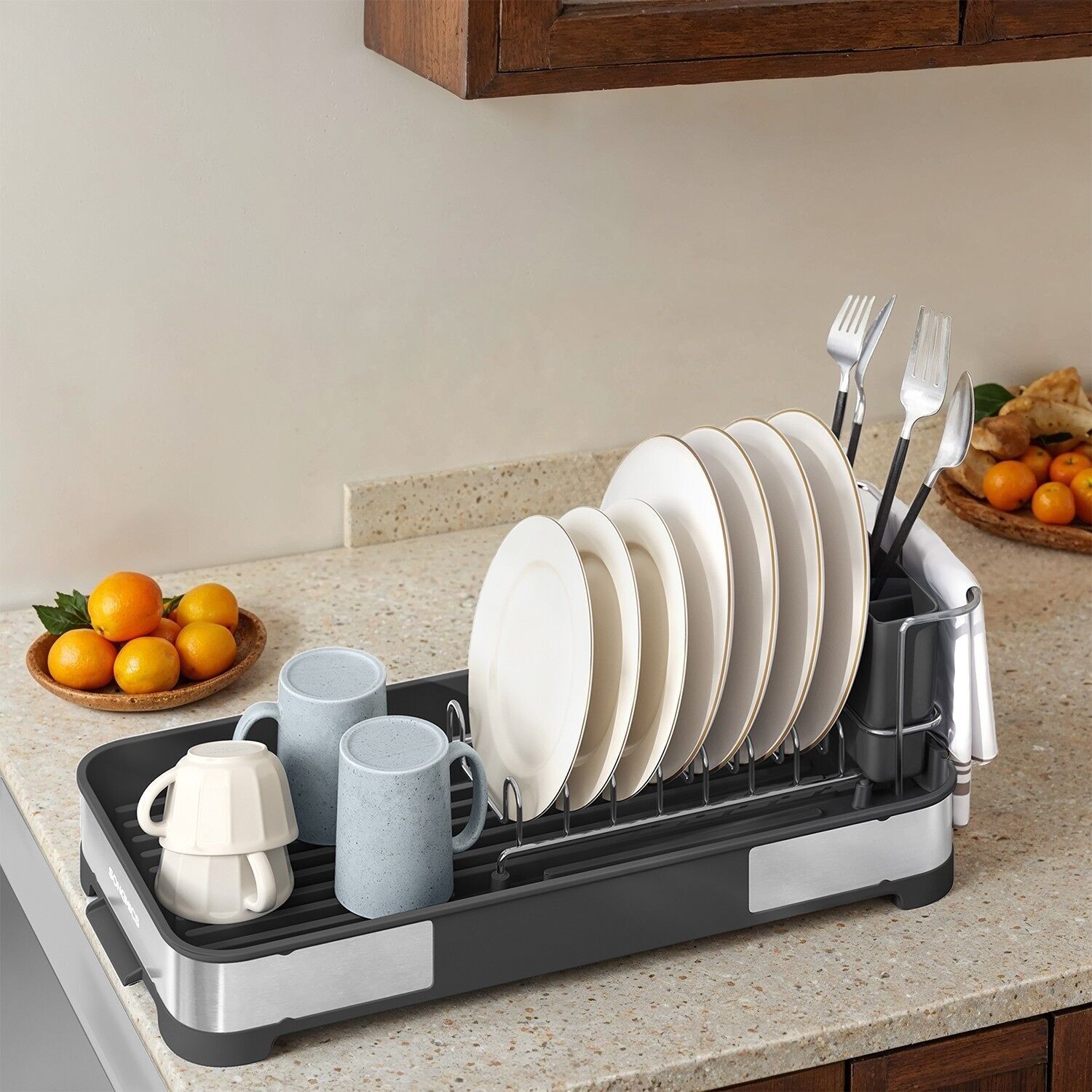 Cestello portapiatti piccolo, scolapiatti per lavello, scolapiatti - 20,6 x 44,5 x 13,1 cm 1