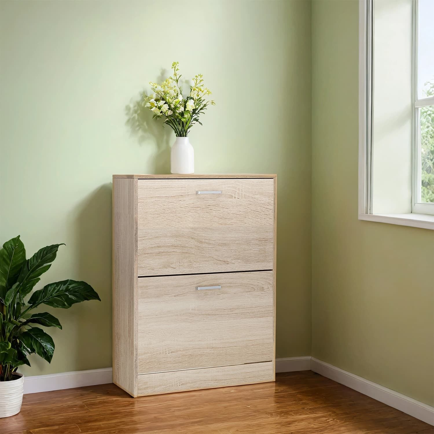 Scarpiera, scarpiera con 2 smussi, divisori regolabili - 60 x 83,5 x 24 cm 1