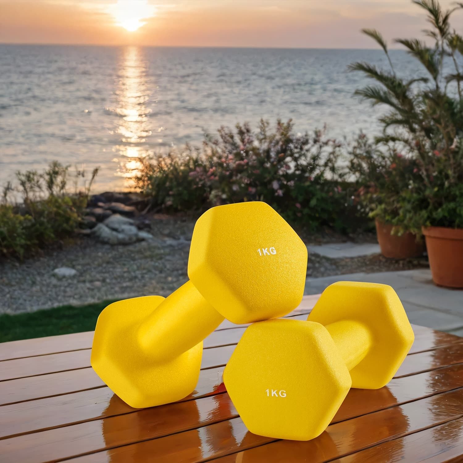 Set di 2 manubri 2 x 1 kg - 13,5 x 6,5 cm