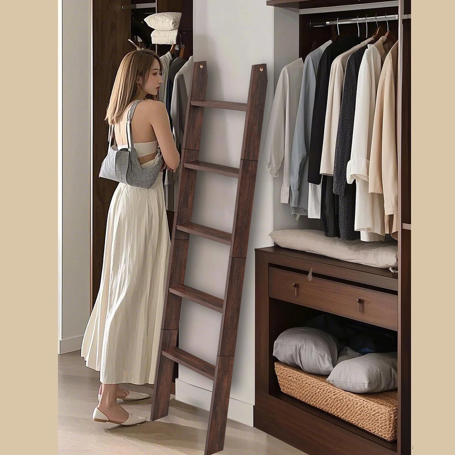 Portasciugamani, scala portasciugamani, portasciugamani - 8 x 43,6 x 160 cm