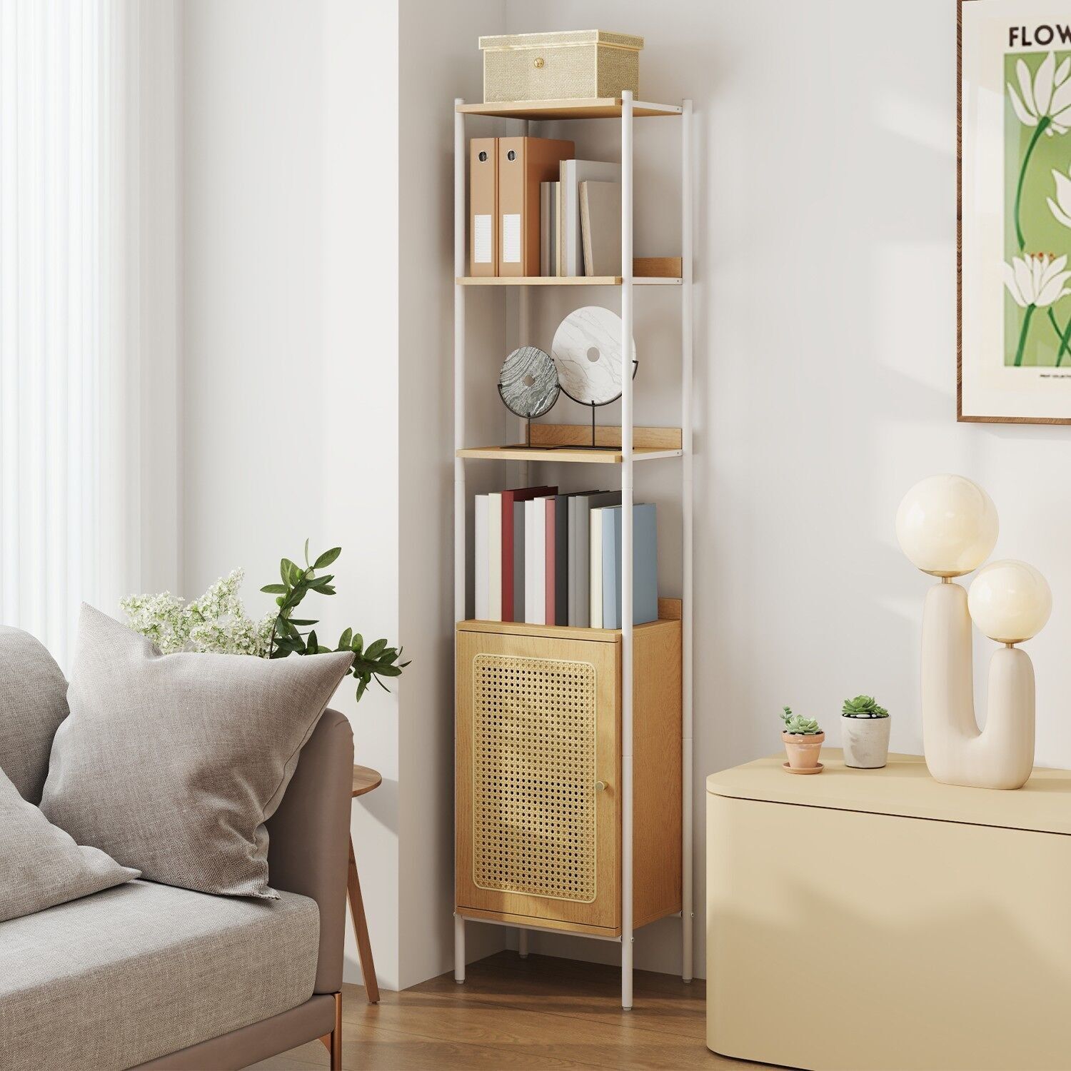 Libreria 6 livelli, ripiano alto, ripiano in piedi - 30 x 40 x 174,7 cm 1