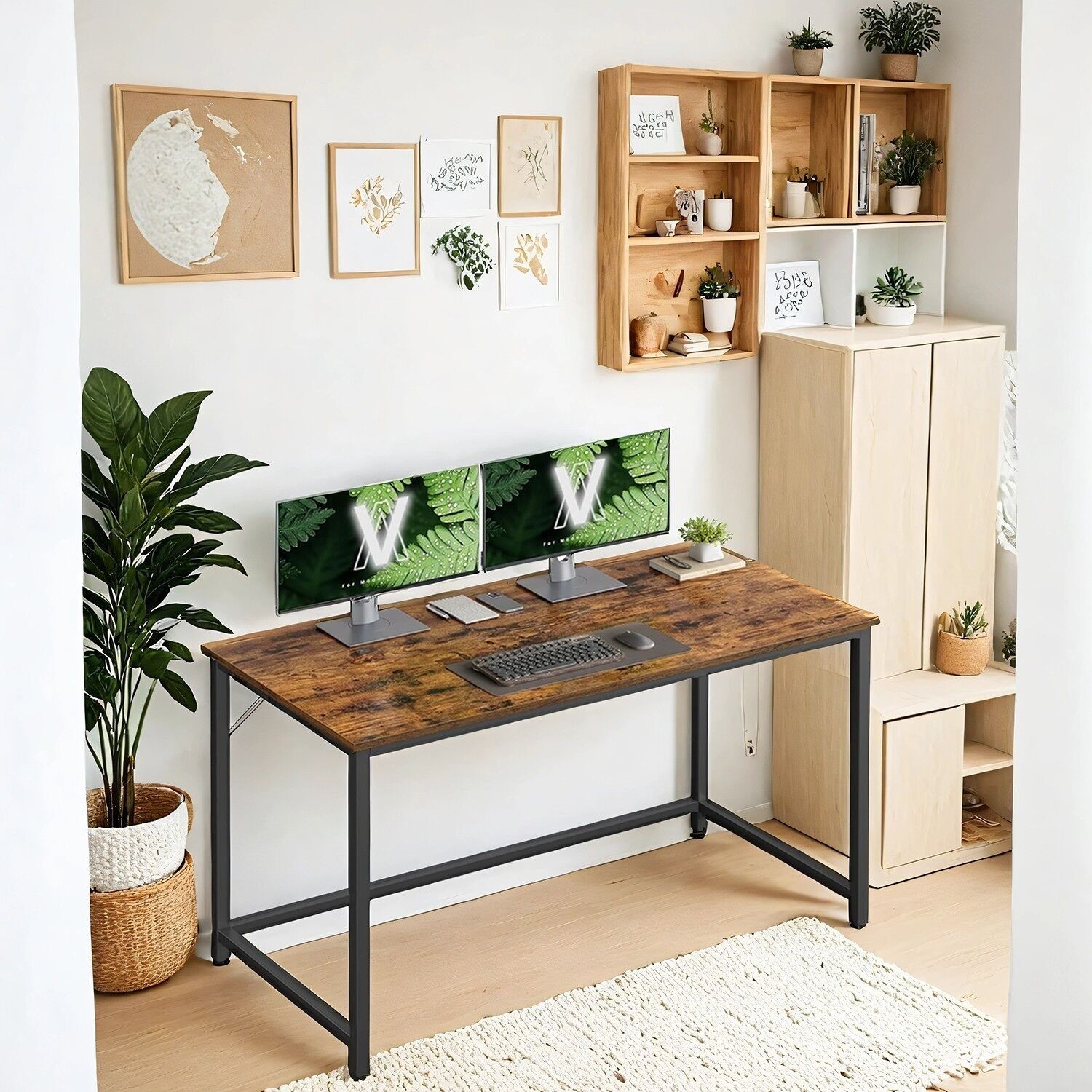 Scrivania per computer con struttura in acciaio - 120 x 60 x 75 cm 1