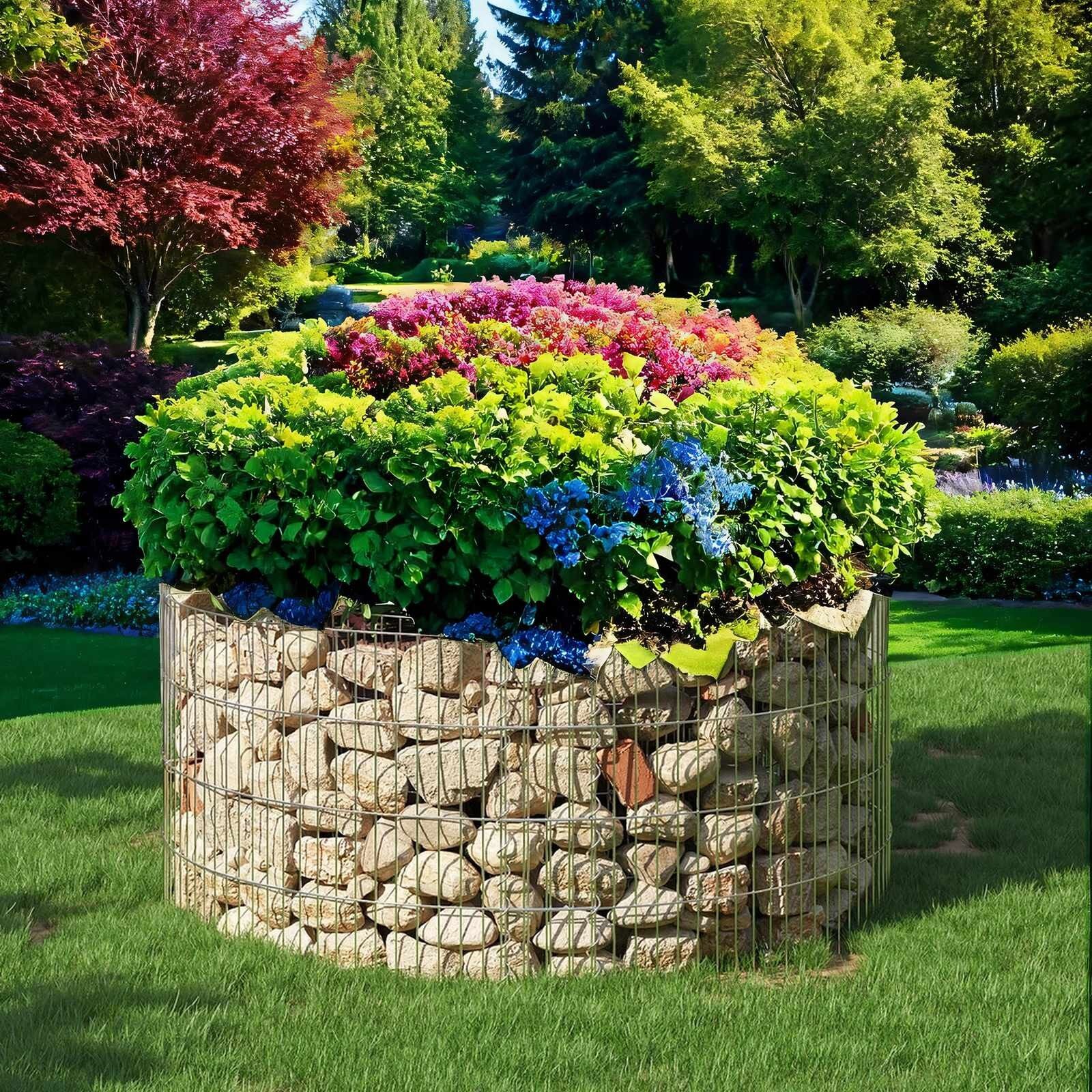 Gabbione in metallo, pelle bovina, cesto gabbione - 2,5 x 10 cm