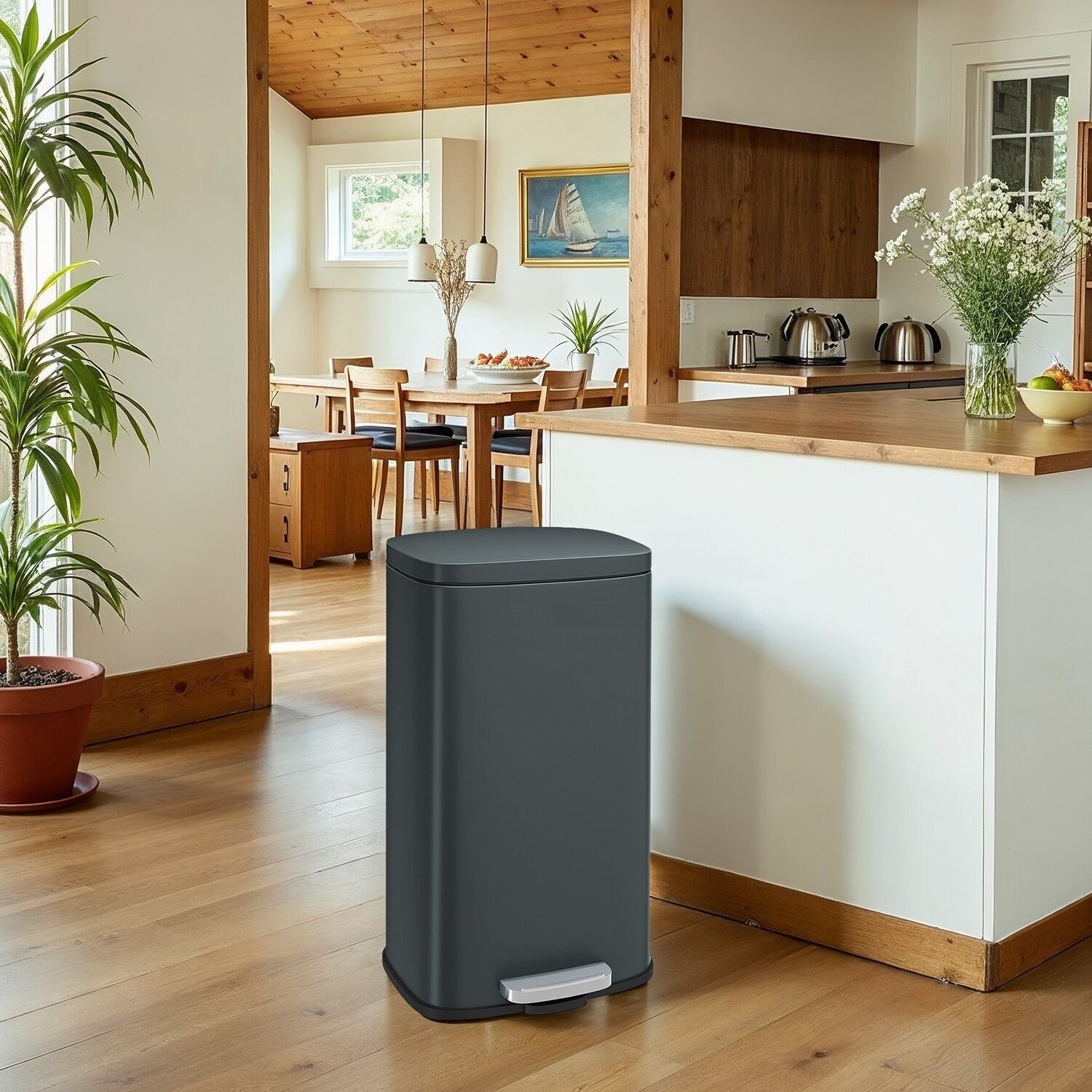 Pattumiera per rifiuti da cucina, 30 litri, cestino - 34,8 x 29,7 x 63,3 cm 1