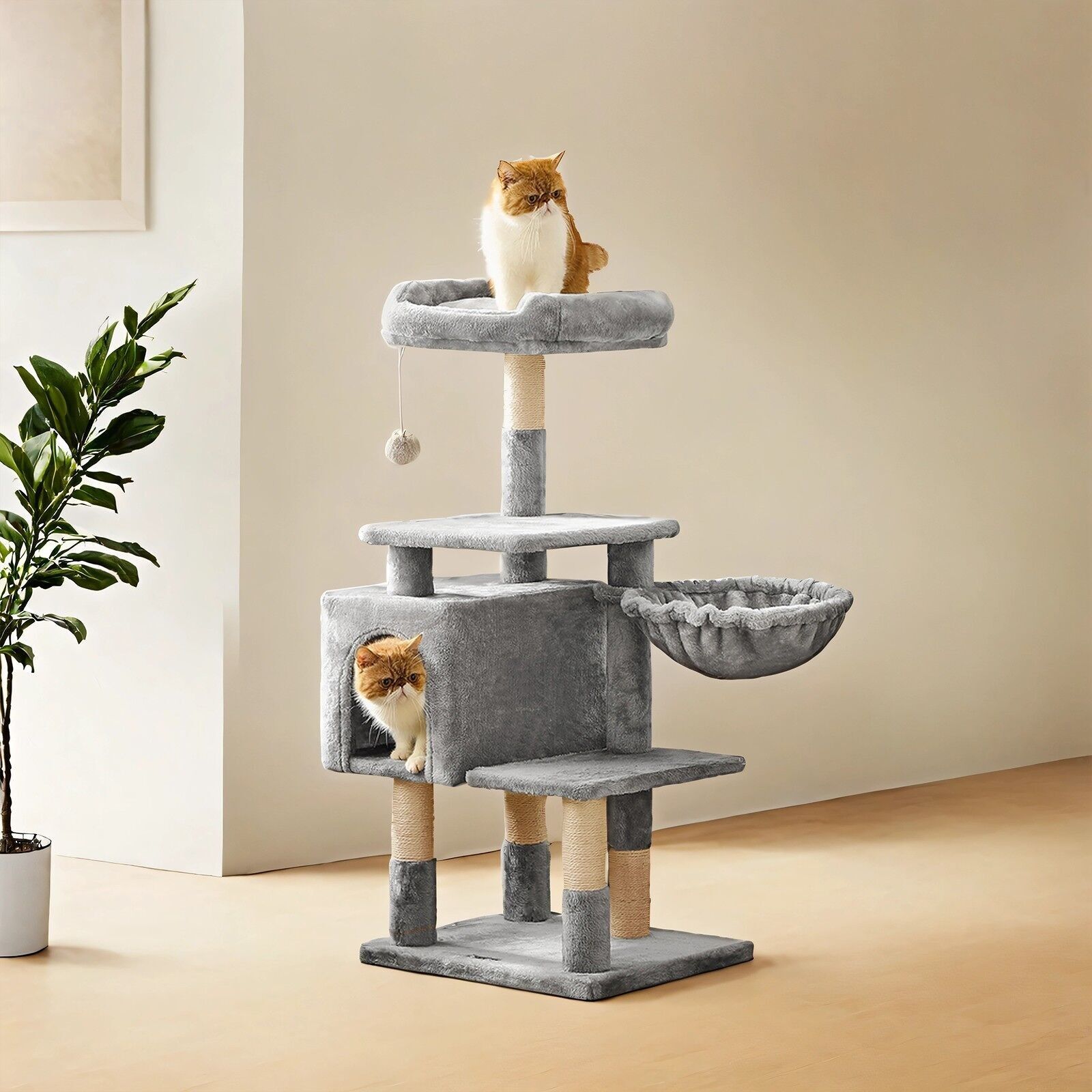 Tiragraffi, tiragraffi più grande di 110 cm, grigio chiaro