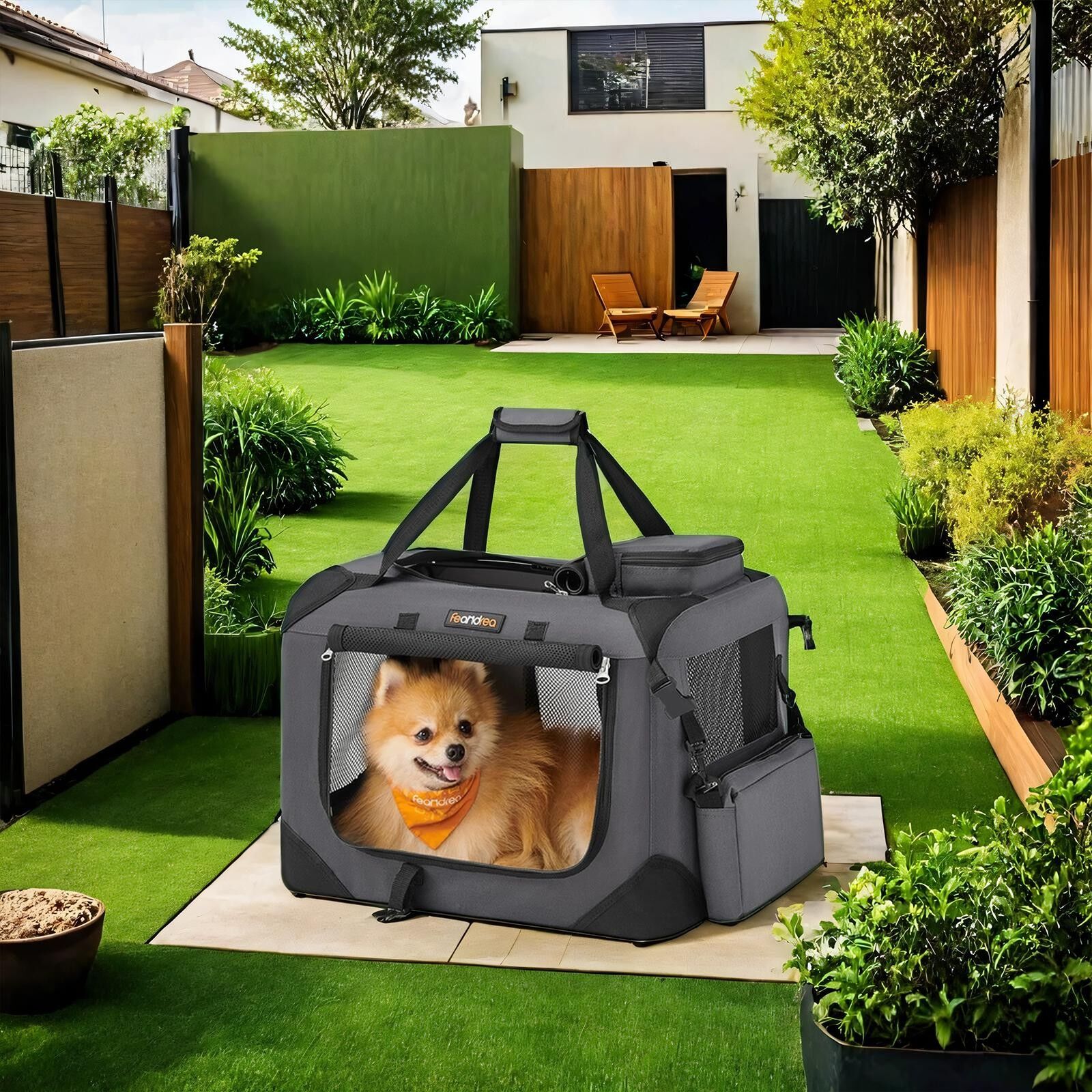 Gabbia pieghevole per cani, trasportino, borsa per cani - 50 x 35 x 35 cm