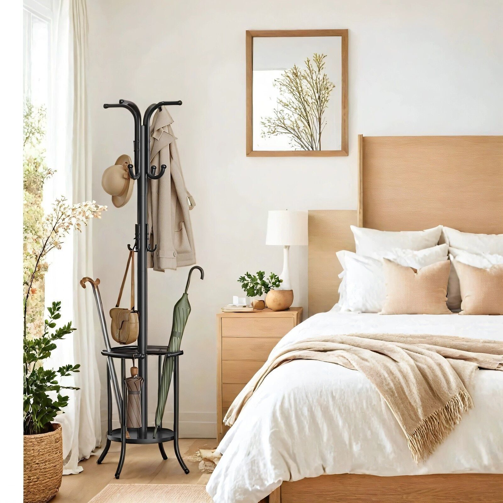 Appendiabiti indipendente con copertura antipioggia, 12 ganci - 175 cm