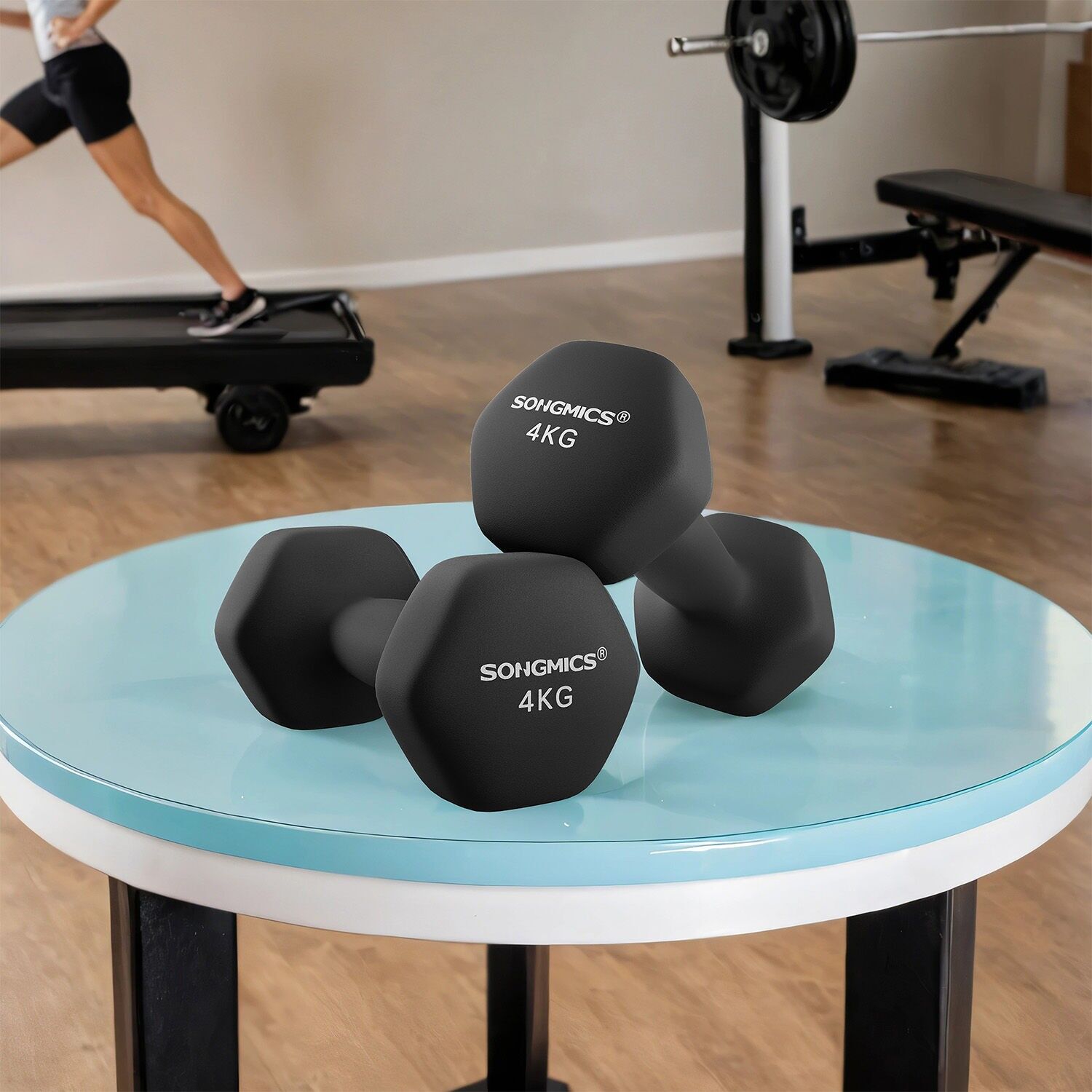 Set di 2 manubri 2 x 4 kg - 20,5 x 9,5 x 9 cm 1