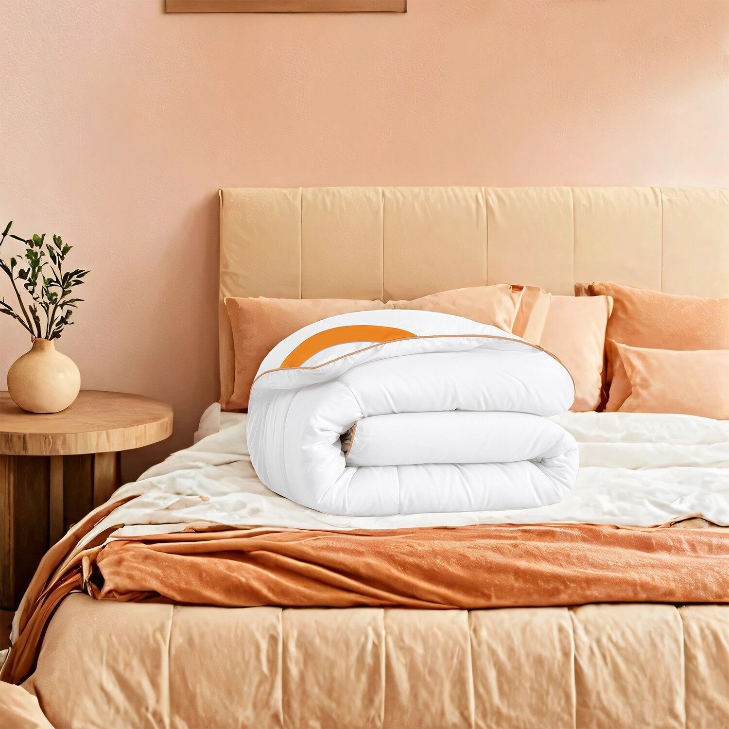 Copripiumino 200 x 135 cm con 8 ante scorrevoli in bianco 1