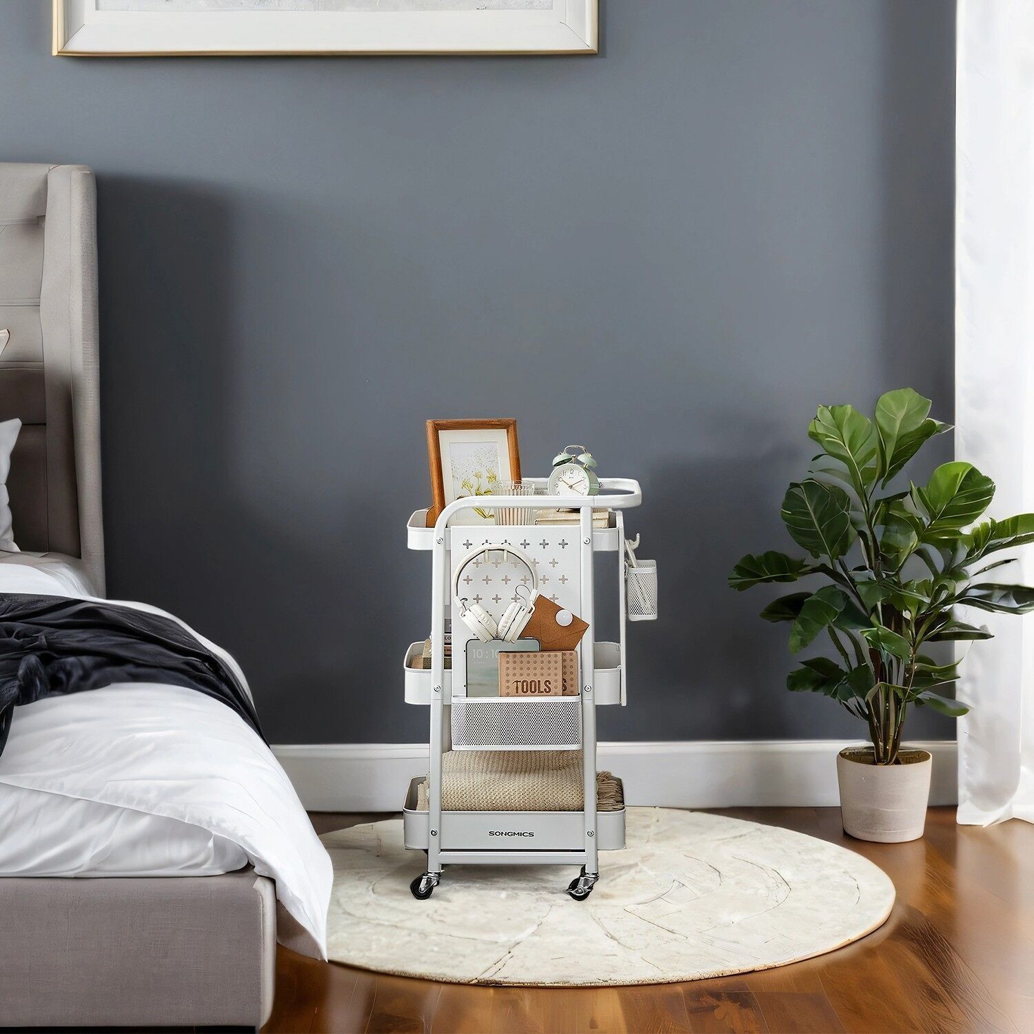 Carrello con ruote, carrello da cucina Cloud White - 32,3 x 49,4 x 73,9 cm 1