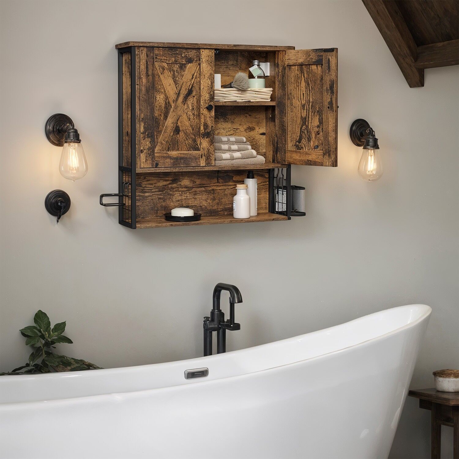 Mobiletto da bagno a muro - 60 x 16 x 60 cm 1