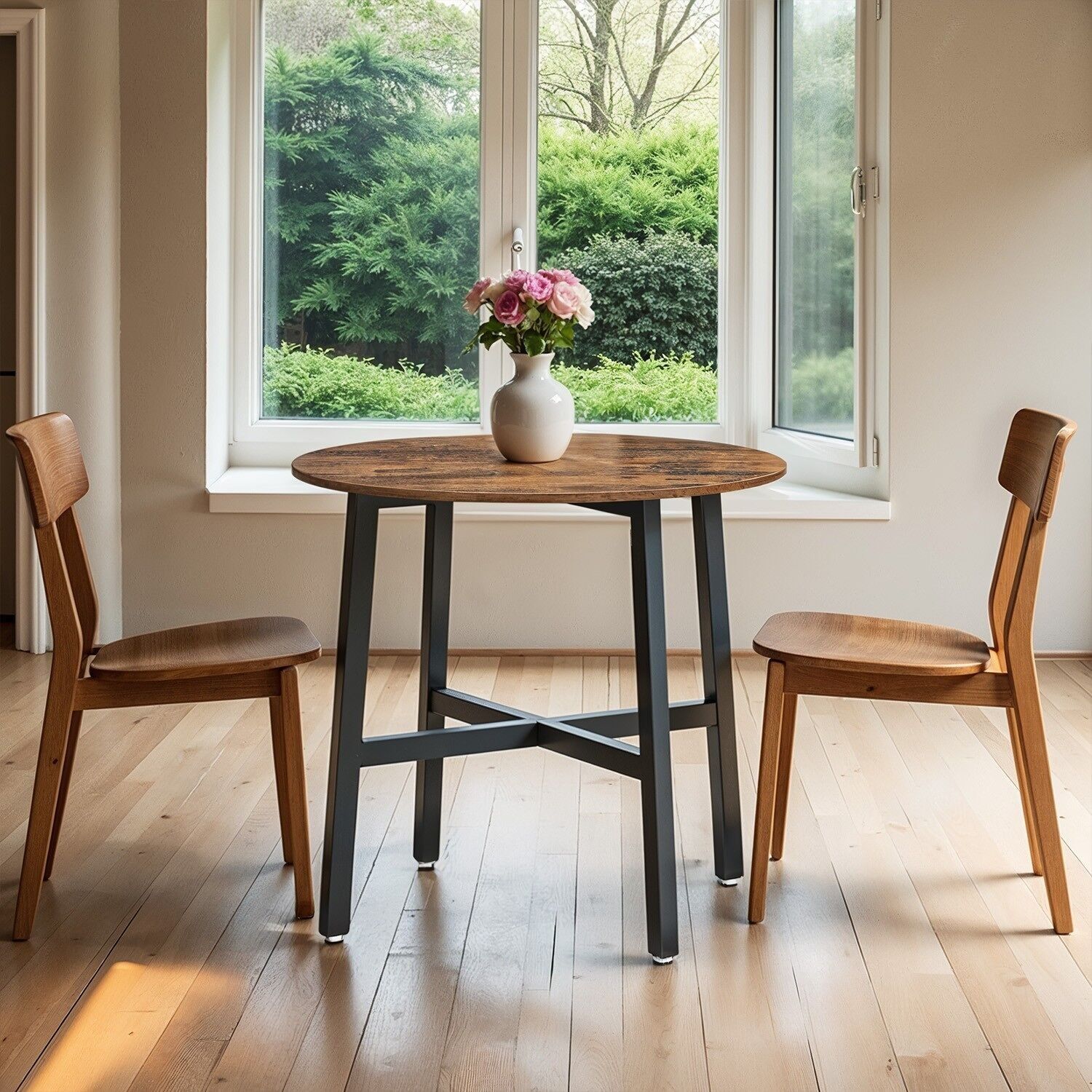 Tavolo da cucina in legno di manzo 80 x 75 cm 1