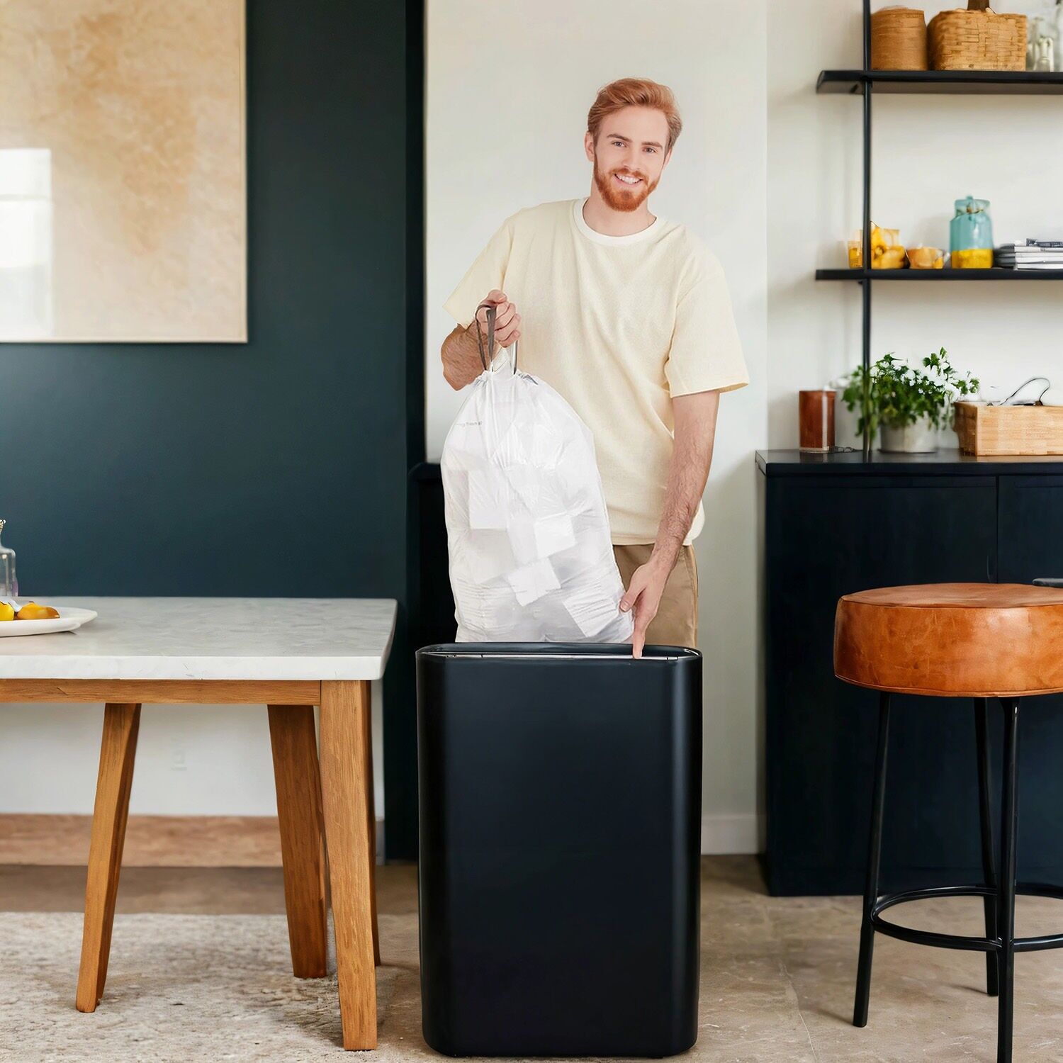 Sacchi per la spazzatura da 15-20 litri con coulisse 3 x 40 pezzi - 42 x 60 cm 1