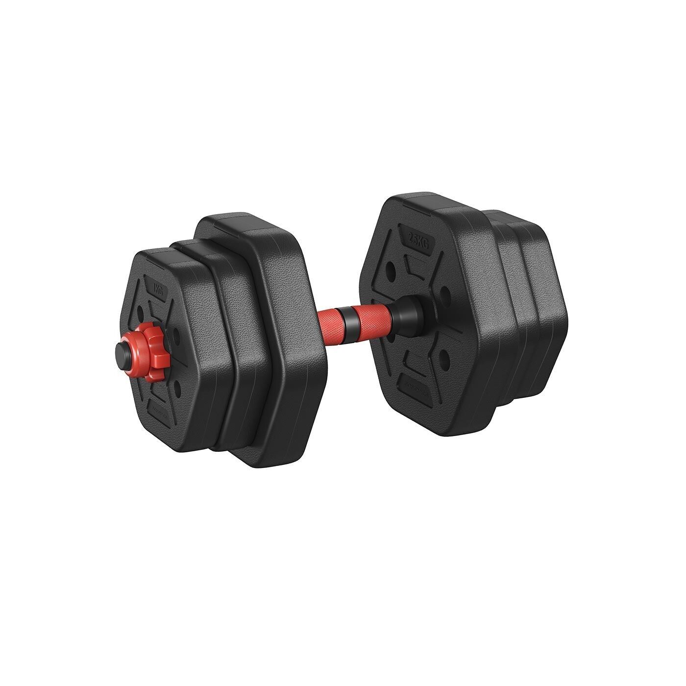 Set di maniglie con bielle da 10 kg per la casa in nero - 94,3 x 21,8 x 19,6 cm