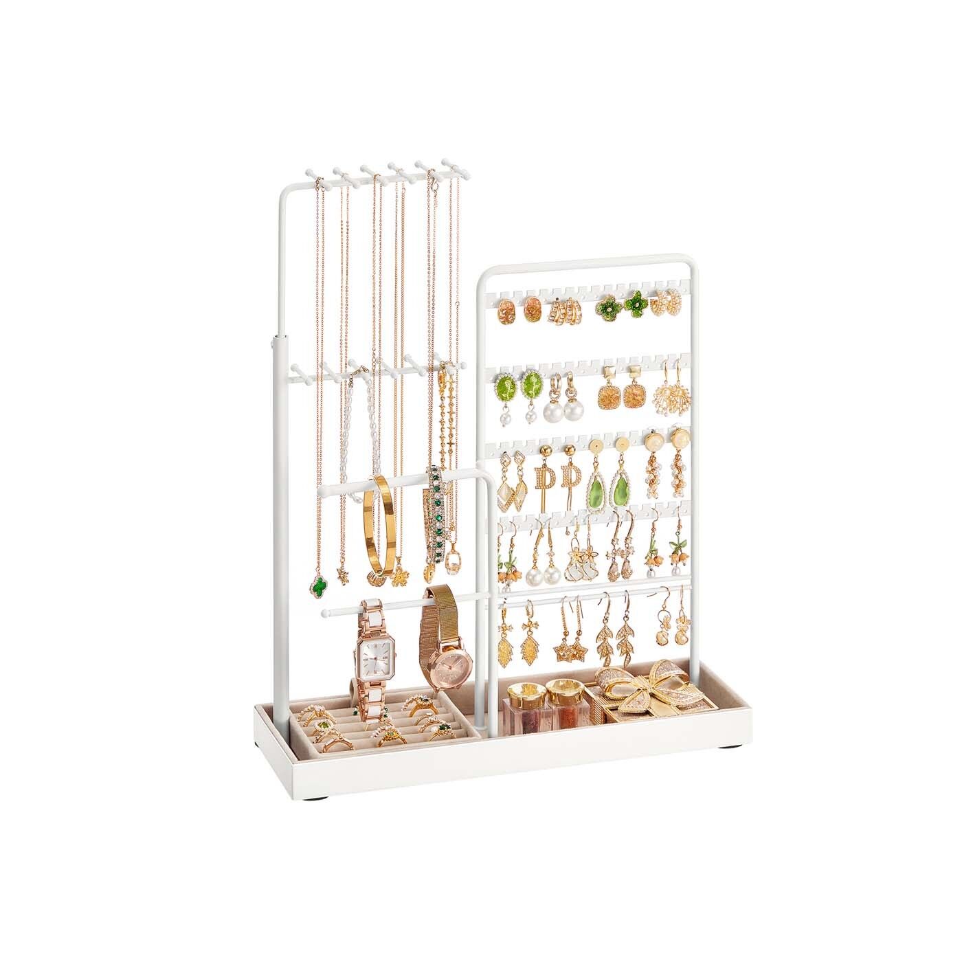 Porte-bijoux en métal avec plateau en velours - 47,5 cm 1