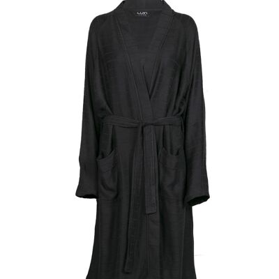 Vestido de mañana de bambú unisex, negro L / XL
