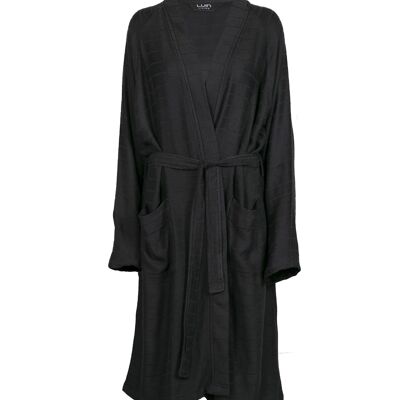 Bamboo Morning Gown Unisex, Black L/XL