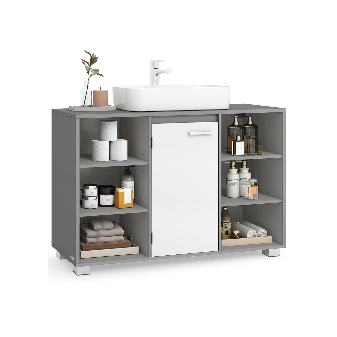 Mobile lavabo con staffe regolabili - 30 x 90 x 60 cm