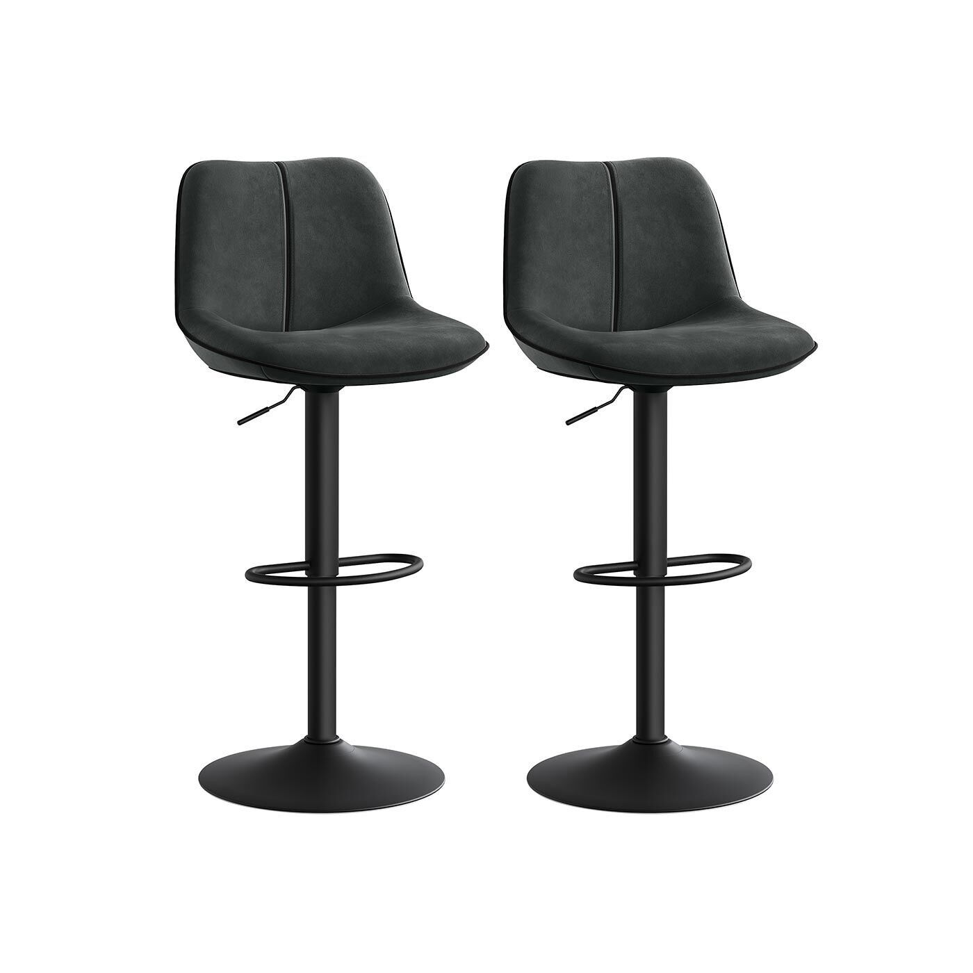 Set di sgabelli da bar con altezza regolabile e seduta regolabile – 49,5 x 45 x 88,5 cm 1 pz.