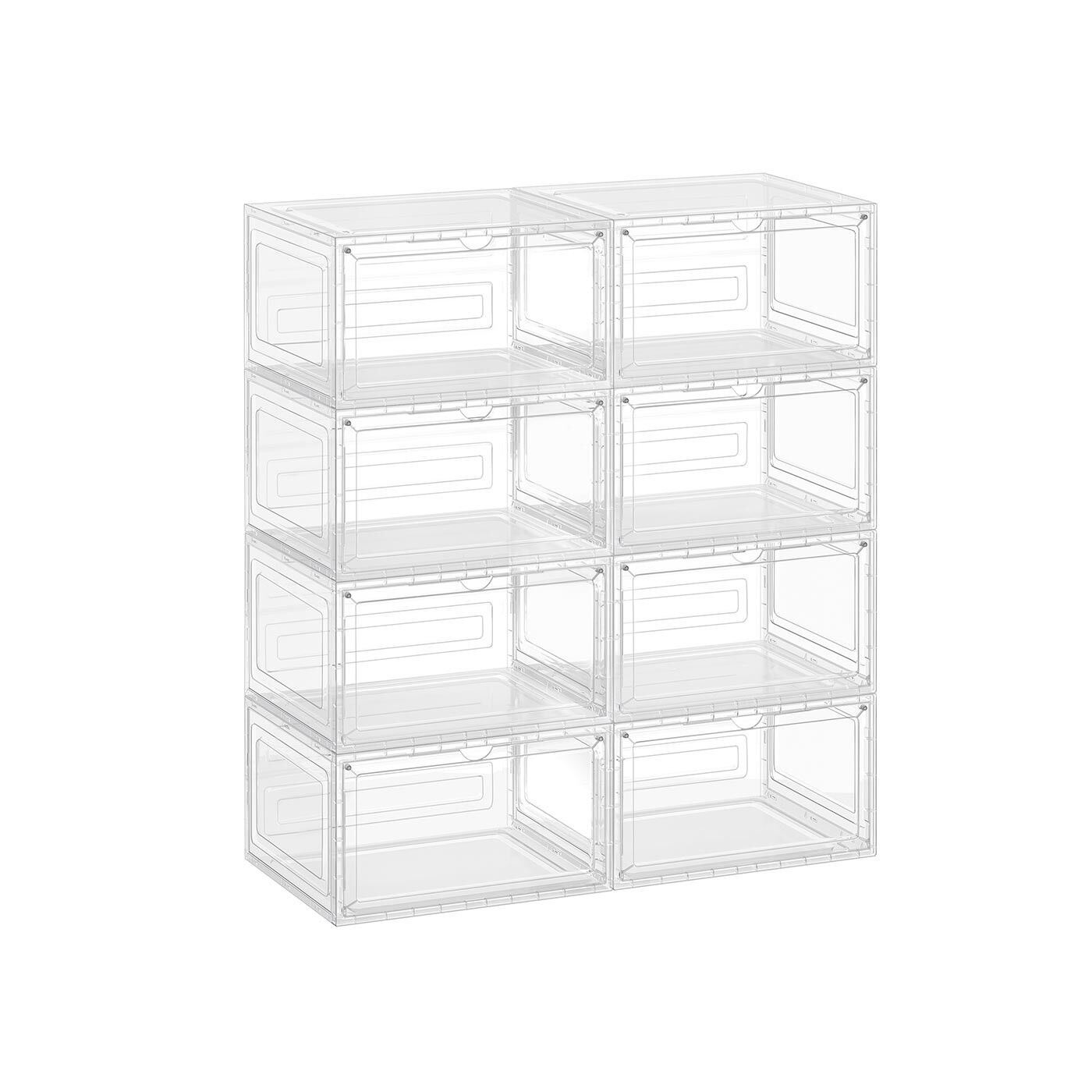 Contenitori di plastica impilabili dall'aspetto trasparente - 33 x 28,5 x 19,2 cm 1