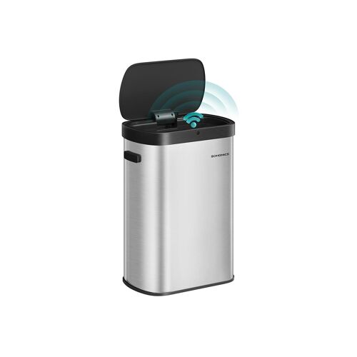 Automatischer Mülleimer mit Sensor und Soft-Close-Deckel aus Stahl - 42,5 x 27,1 x 58,7 cm 1