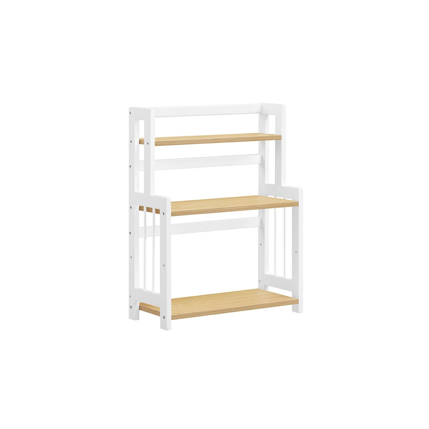 Porta spezie a 3 ripiani da tavolo in colore naturale - 18 x 41 x 53 cm