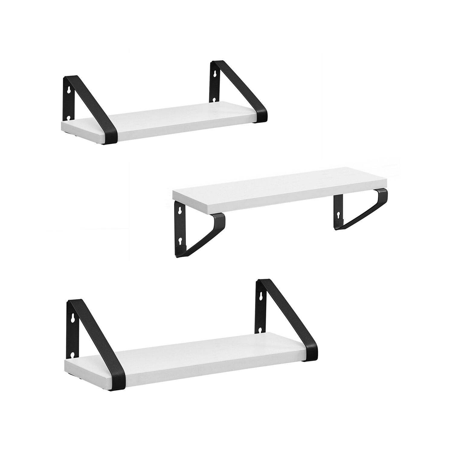 Set di 3 mensole galleggianti - 12 x 30 x 11 cm