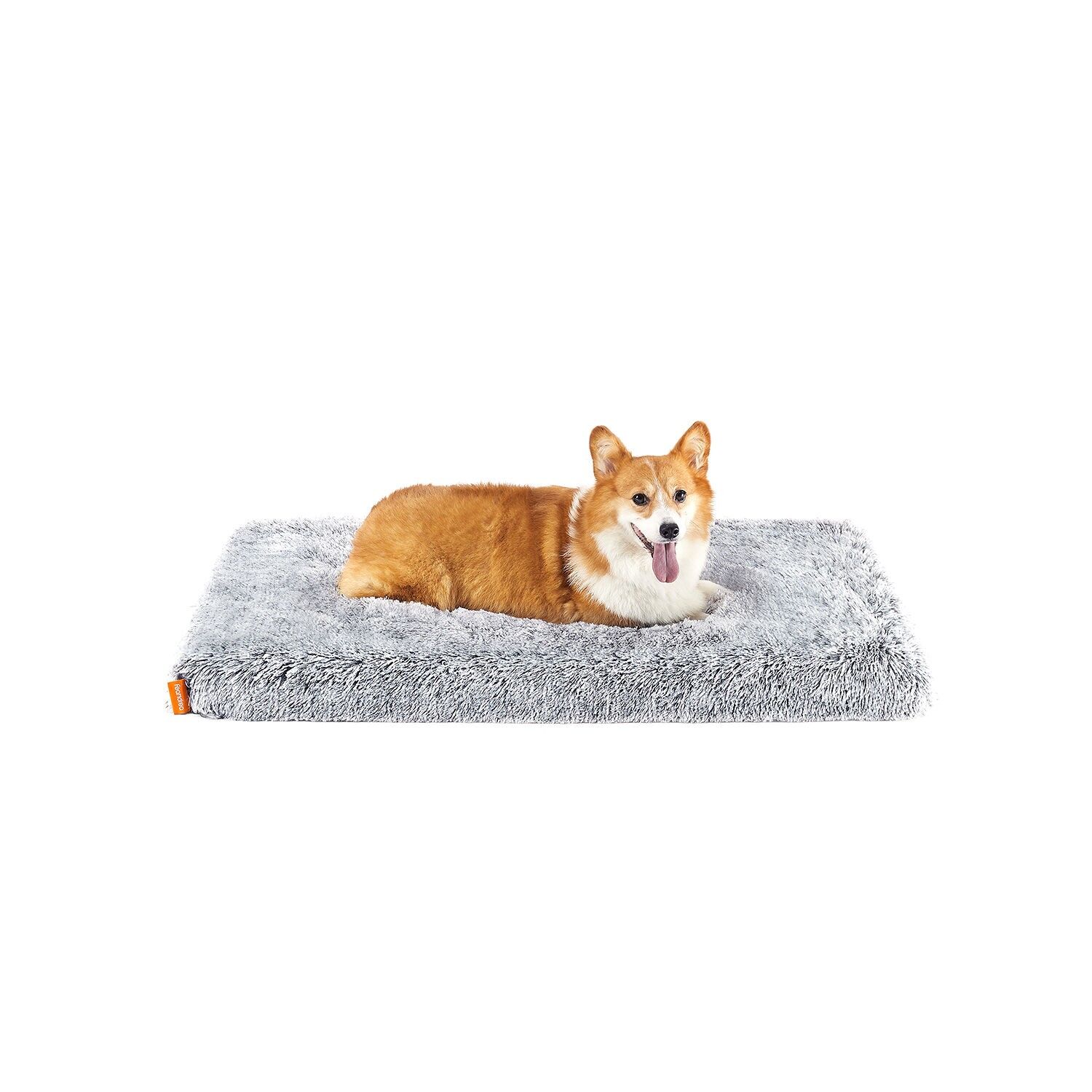 Letto per cani in peluche 95 x 60 x 8 cm Ombré-Gray L