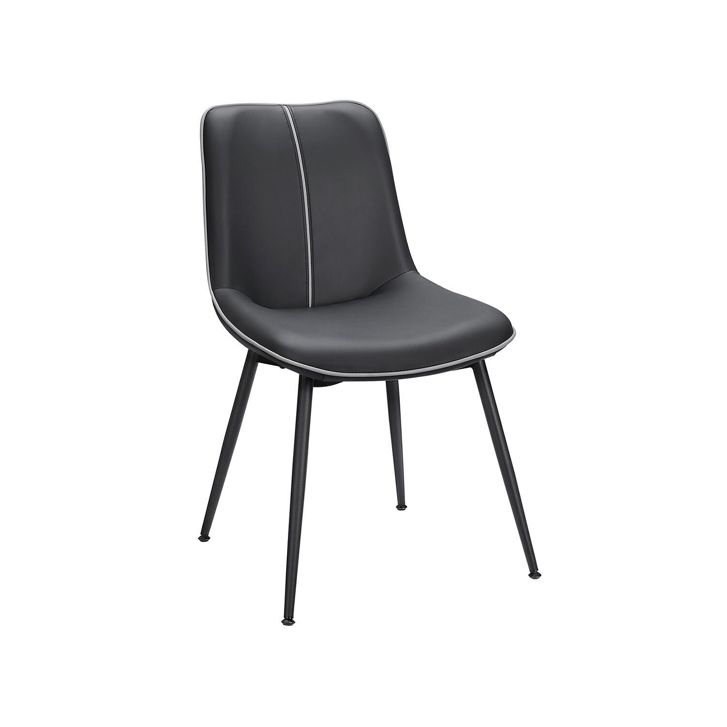 Sedia da pranzo con schienale, nero inchiostro - 56 x 50,3 x 81 cm