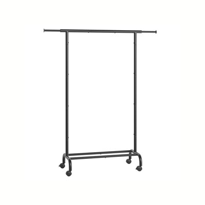 Ripiani colorati su ruote, portata fino a 45 kg, nei toni del nero - 156 cm