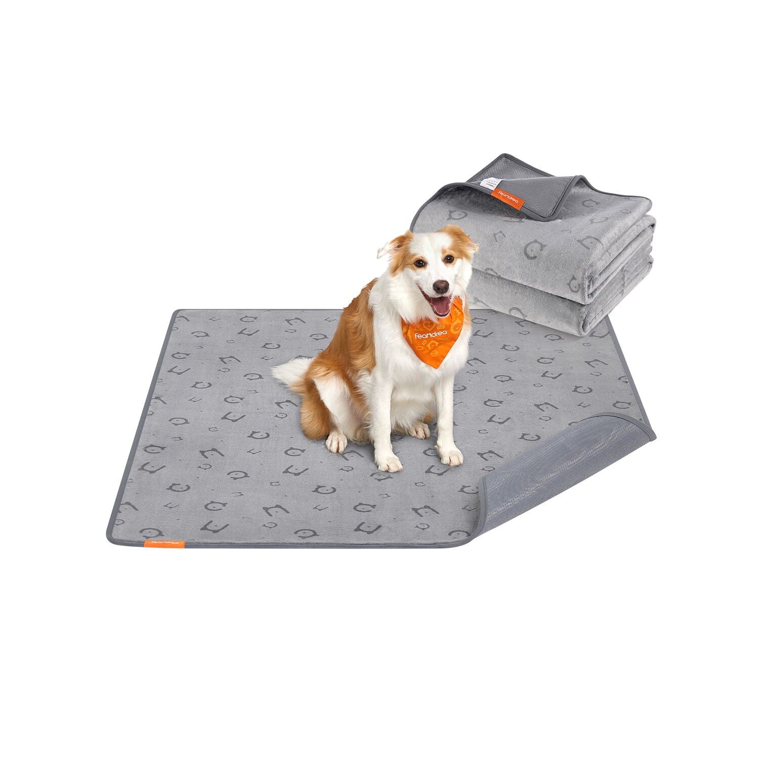 Tappetini assorbenti lavabili per cuccioli, set da 2, 152 x 122 cm, grigio tortora