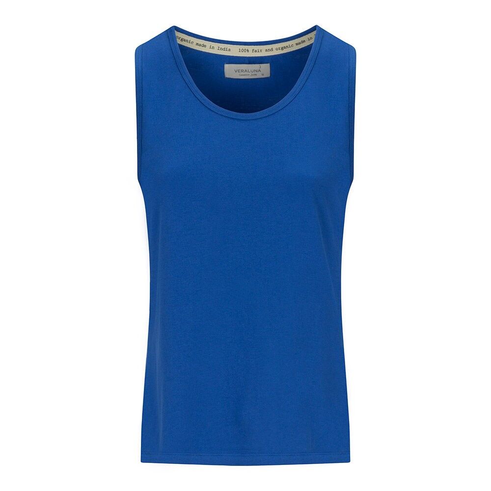 T-shirt blu in cotone biologico Prodotto del commercio equo e solidale