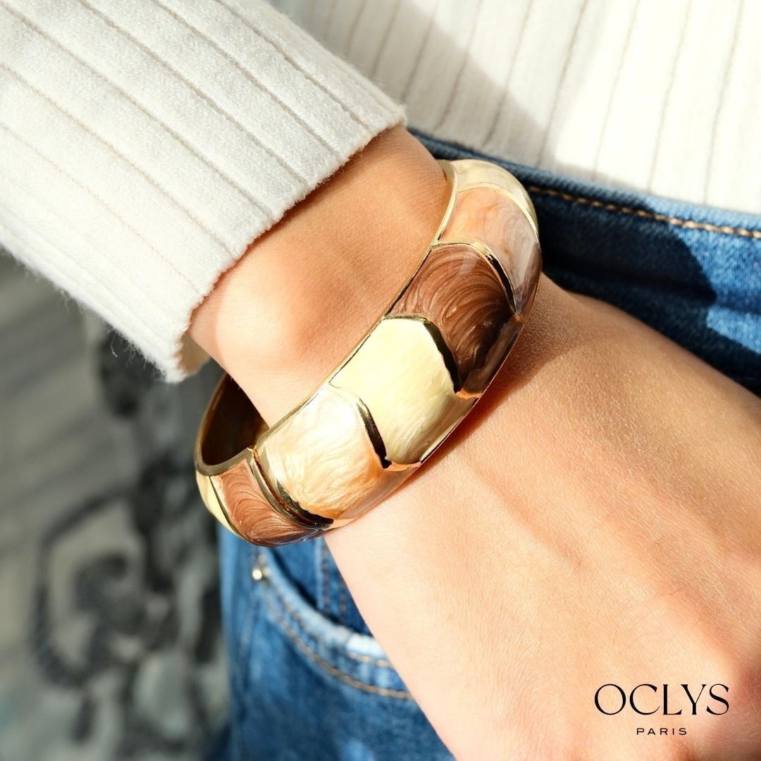 Nina colorful enamel bangle bracelet