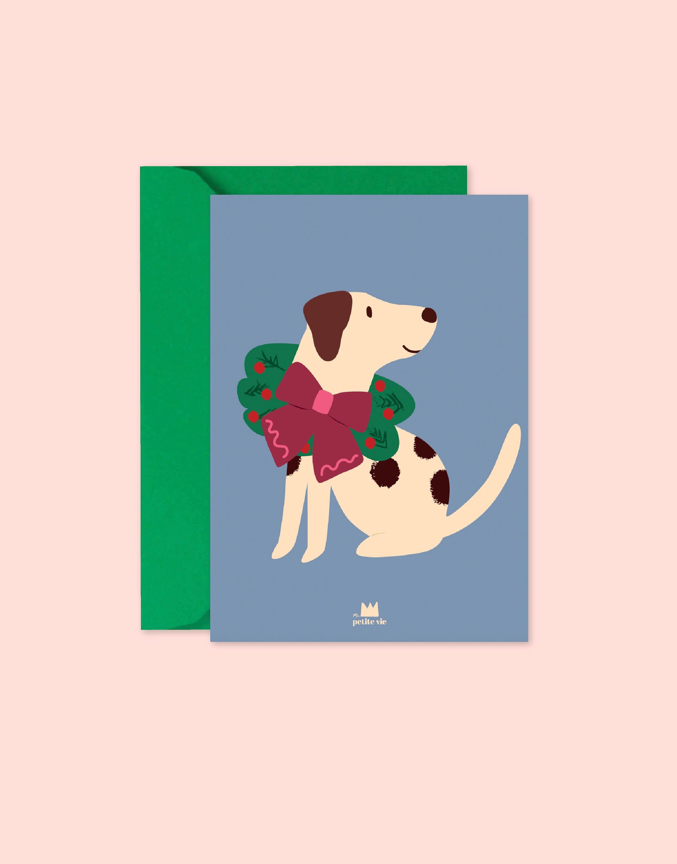 Christmas Card: Crowned Dog (with envelope)